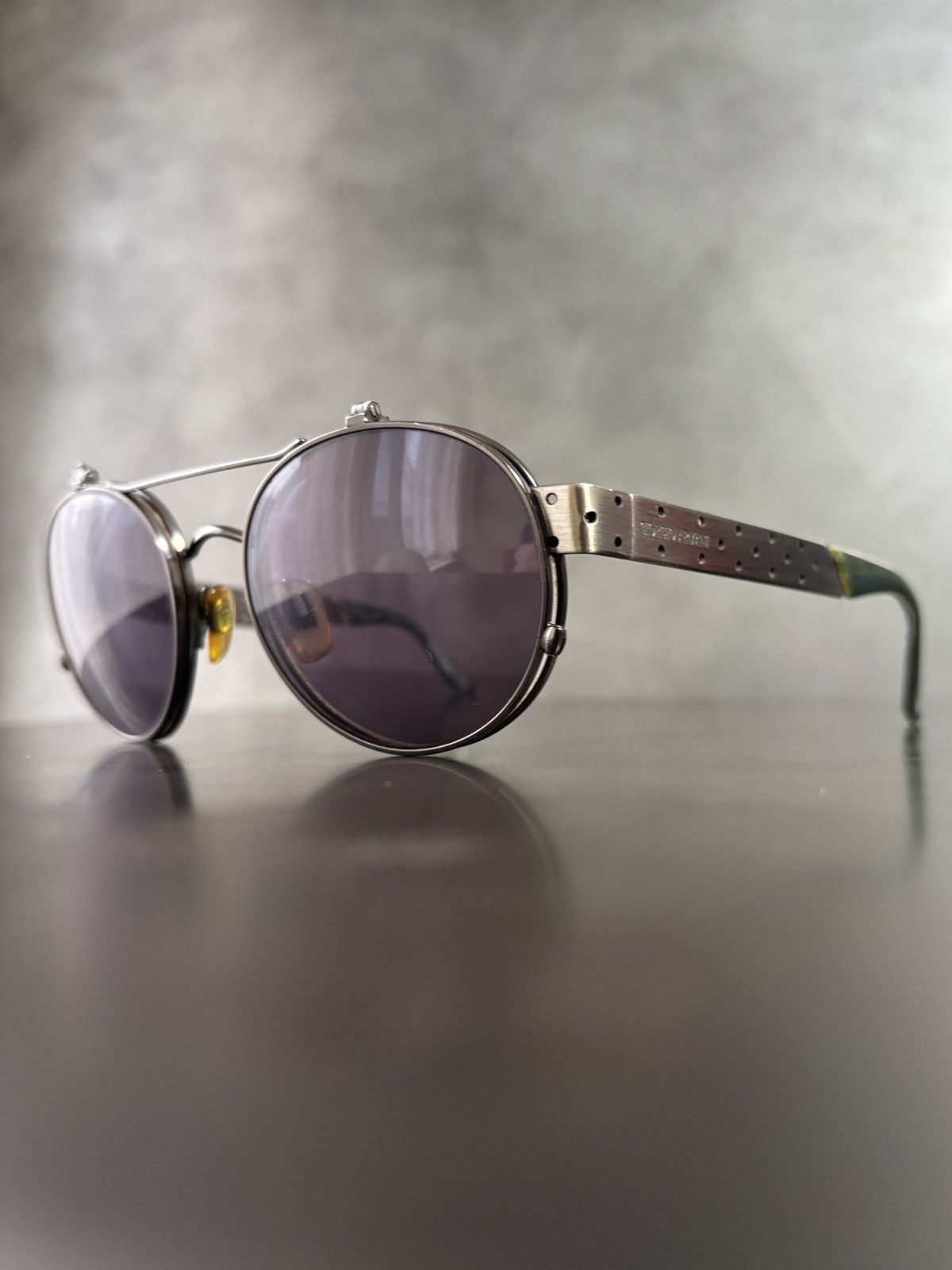 Giorgio Armani Vintage Giorgio Armani Sunglasses Frames Flip Up Glasses 657 Size ONE SIZE - 21 Thumbnail