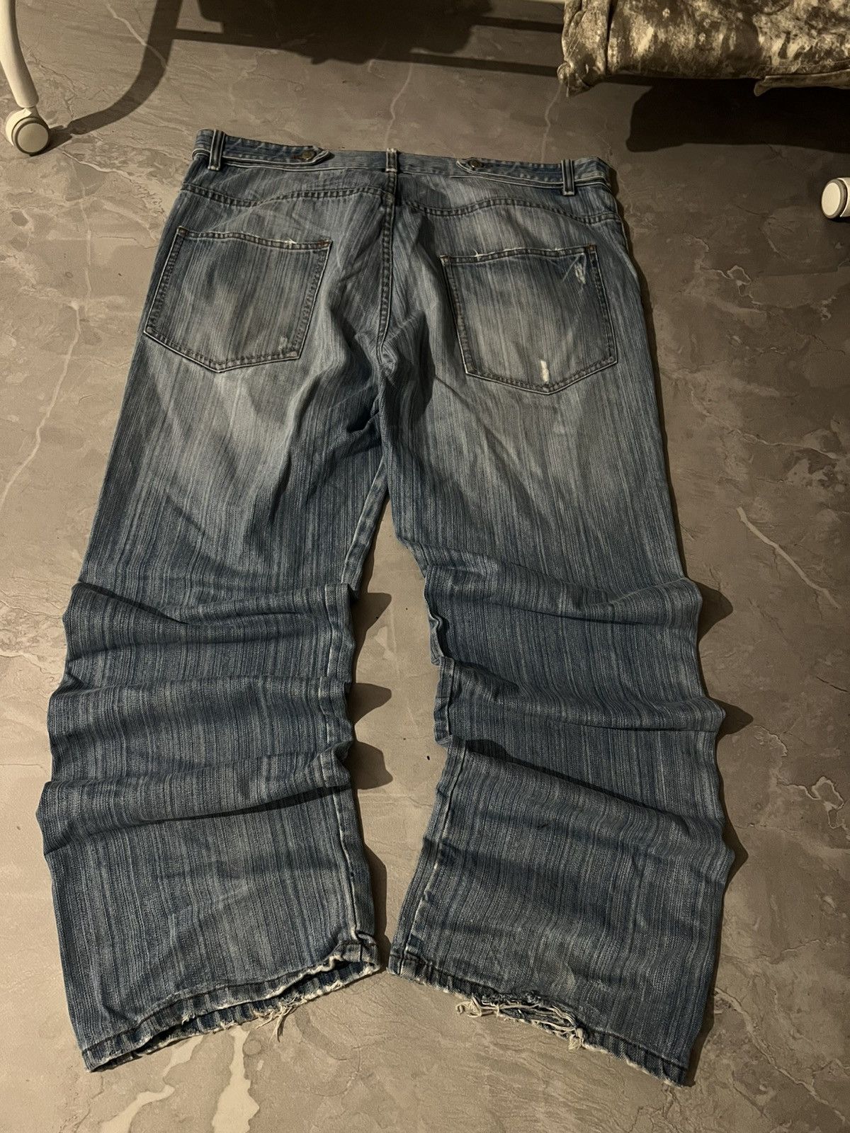 Japanese Brand Japanese Retro Avan Baggy Jean — Destroyed Swag Style Y2K Size US 40 / EU 56 - 2 Thumbnail
