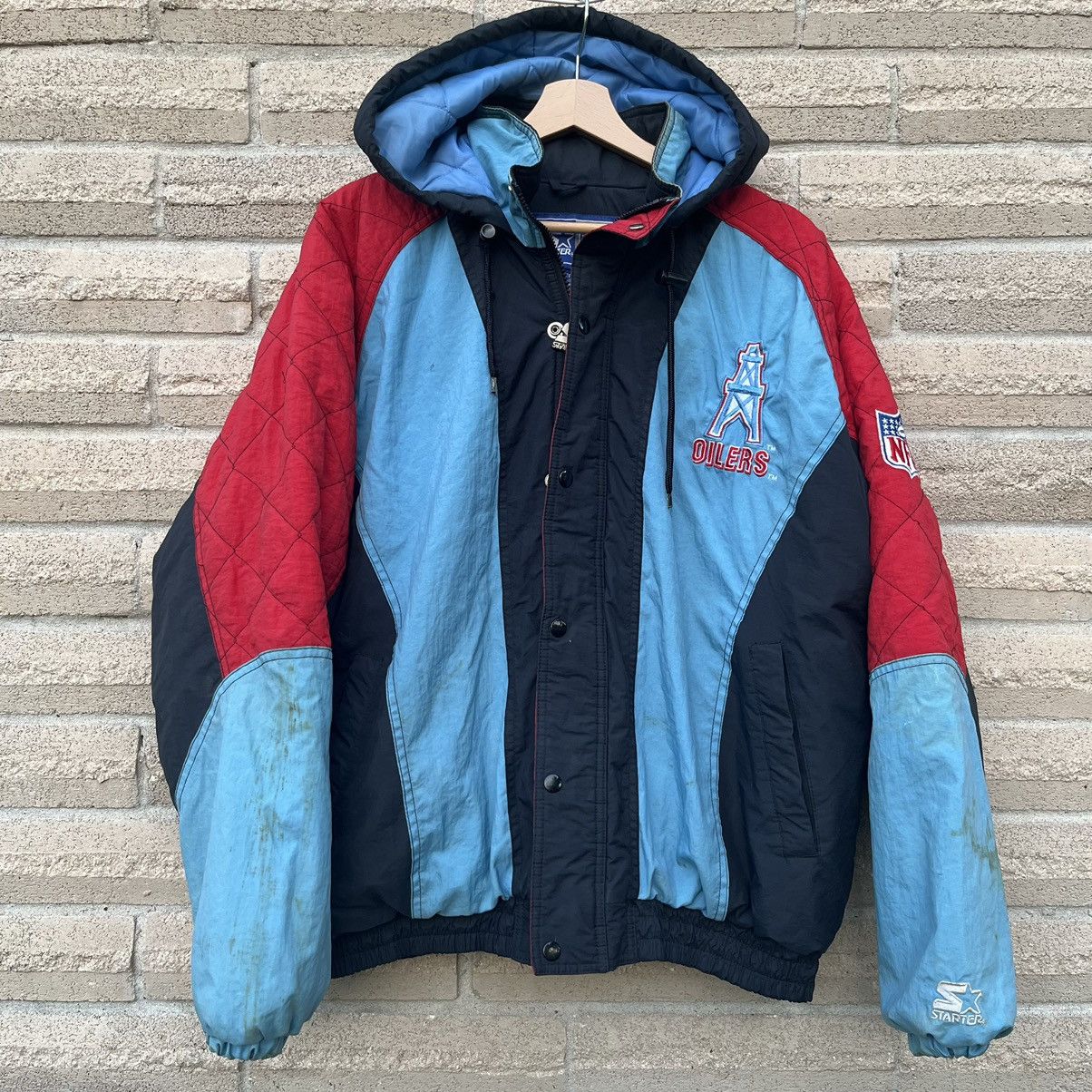 NFL Vintage 90s NFL HOUSTON OILERS Texans STARTER PUFFER JACKET Size US M / EU 48-50 / 2 - 1 Thumbnail