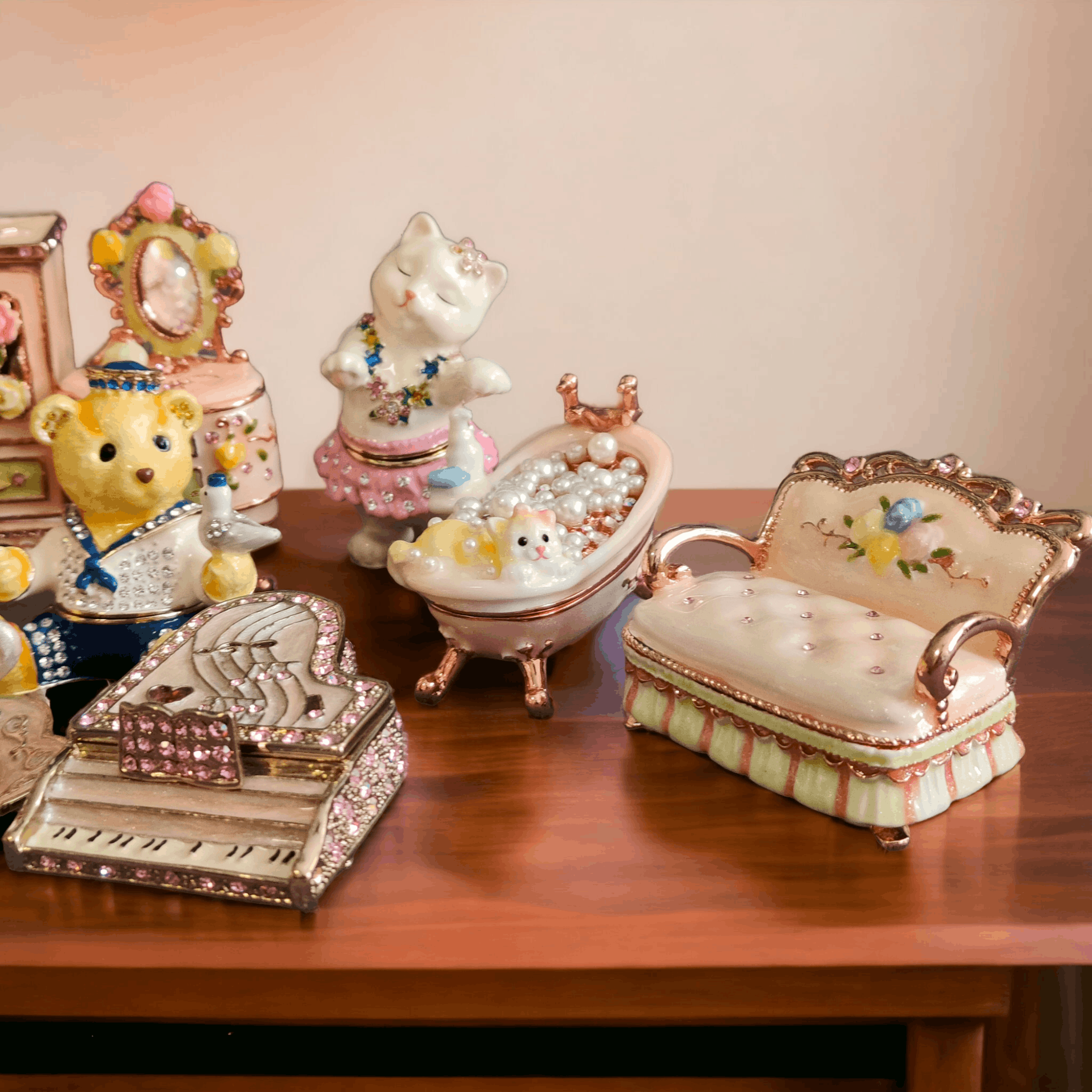 Other JAPAN PIEARTH CRYSTAL AND PORCELAIN JEWELRY BOX Size ONE SIZE - 4 Thumbnail