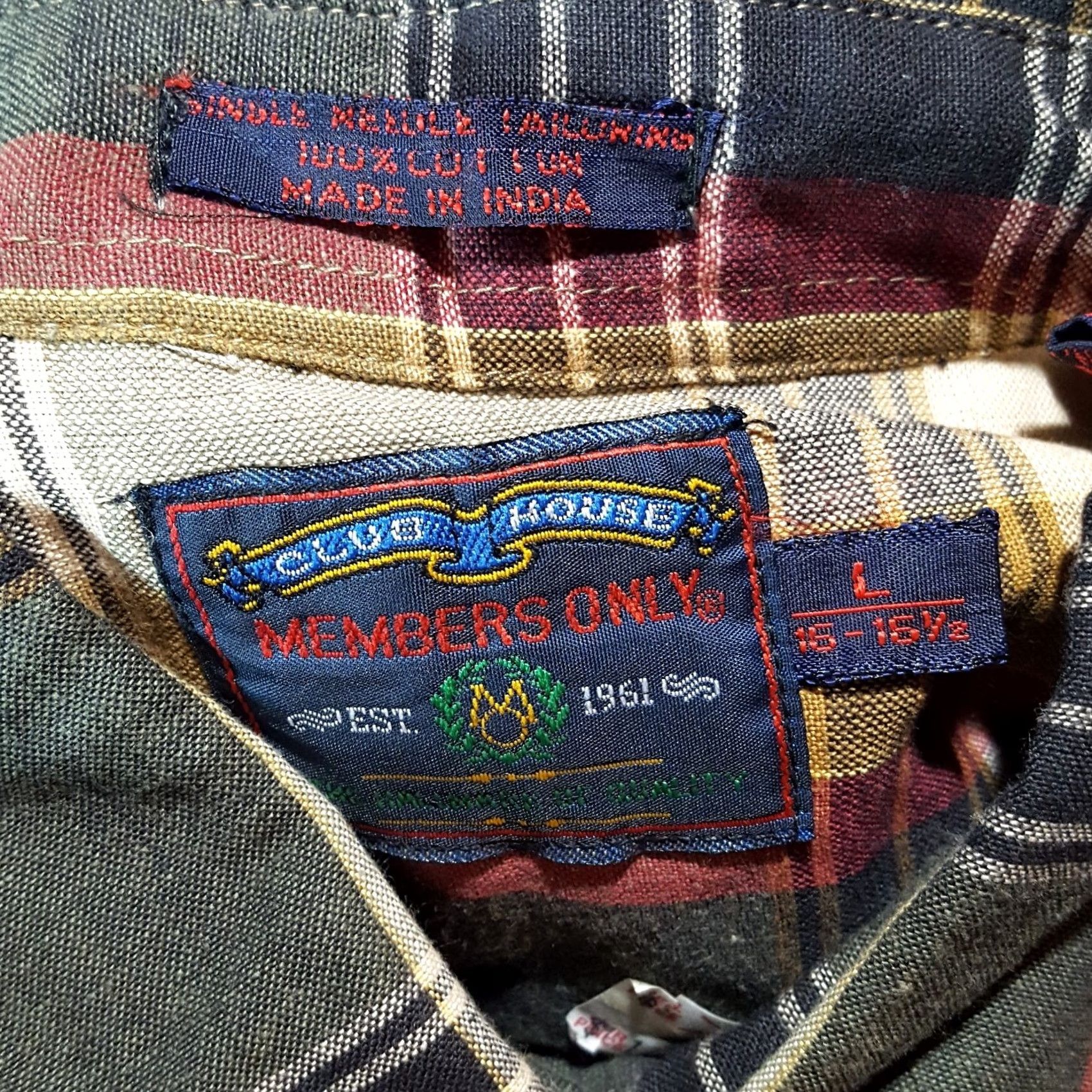 Members Only VINTAGE Members Only Plaid Collared Button-Up Shirt Short Sleeve Large Mens 90s Size US L / EU 52-54 / 3 - 4 Thumbnail