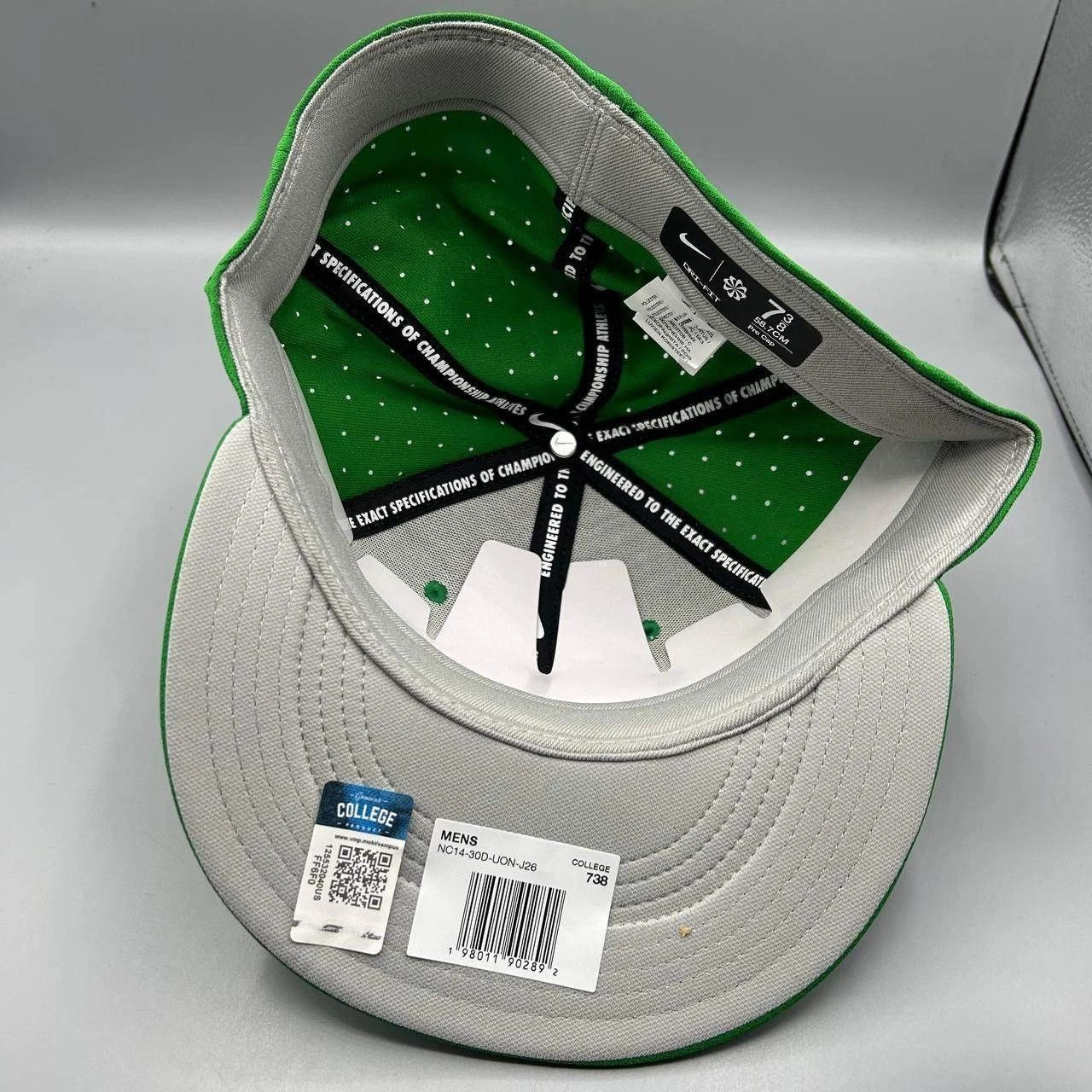 Nike Oregon Ducks x Nike Pro Hat Men 7 3/8 Dri-Fit Fitted Cap New Size ONE SIZE - 2 Thumbnail