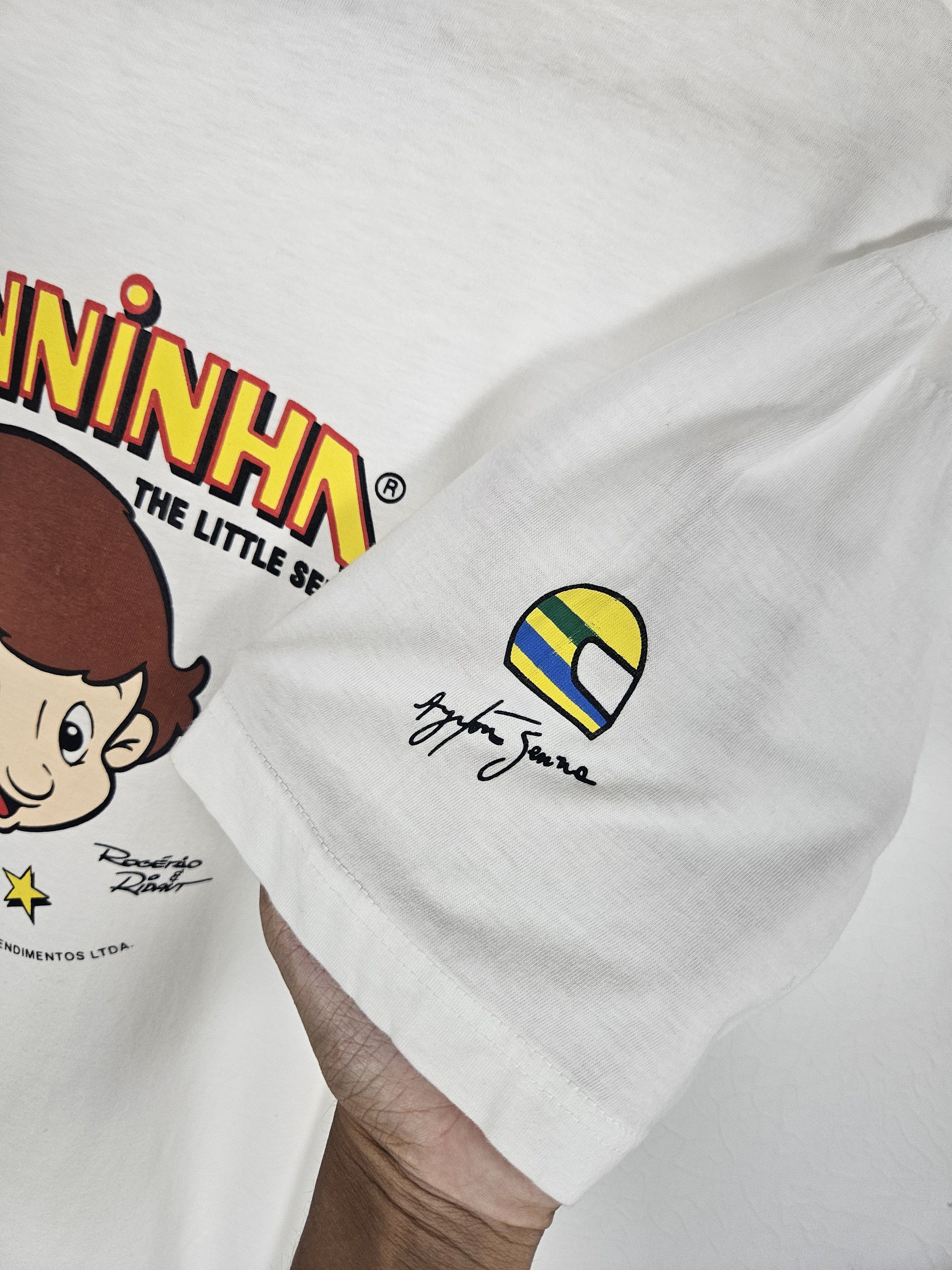 Vintage Vintage Ayrton Senna Formula One 90s Senninha Comic shirt Size US M / EU 48-50 / 2 - 3 Thumbnail