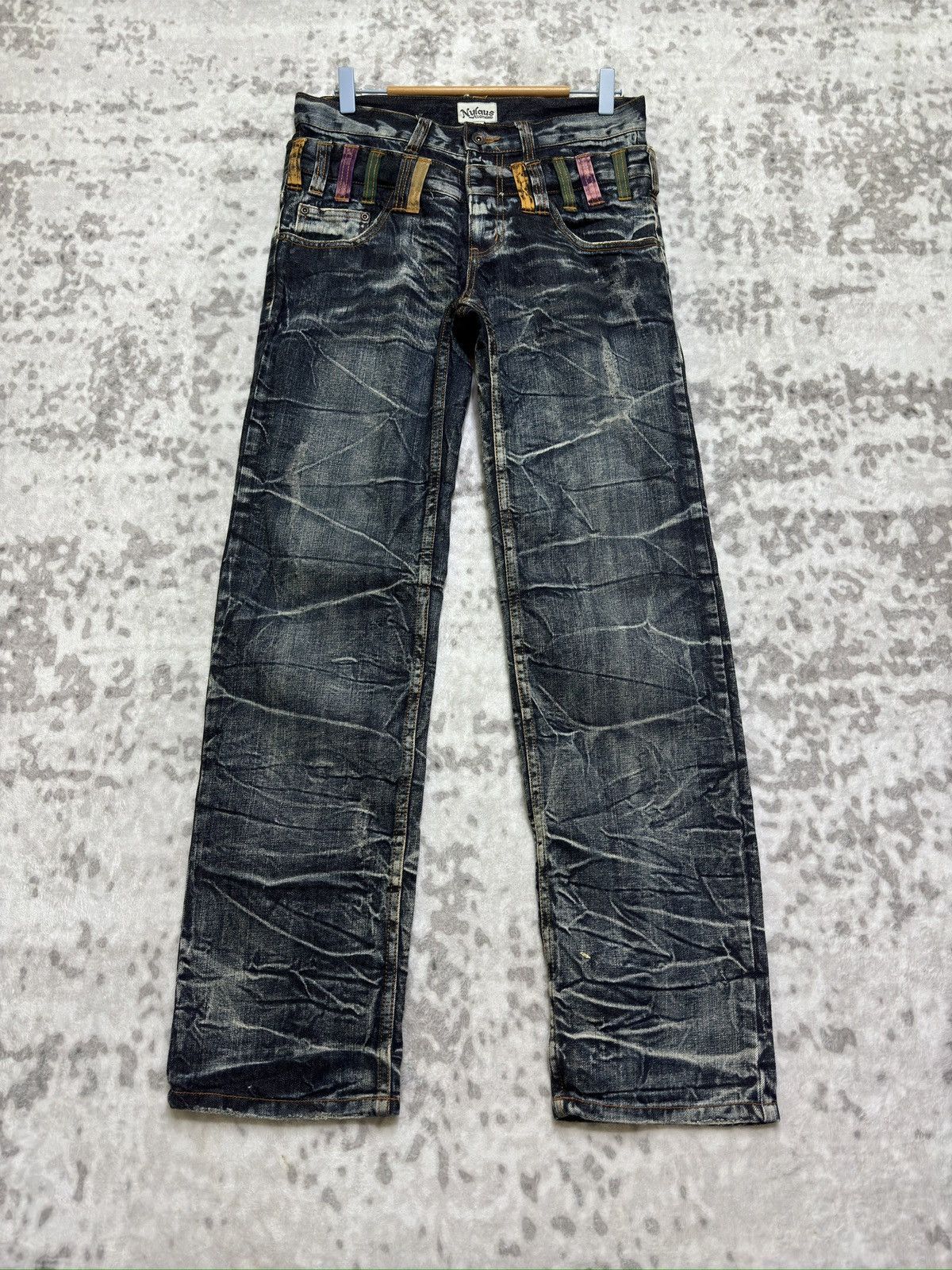 Hysteric Glamour Vintage Y2K Nylaus Double Waist Acid Wash Distressed Denim Size US 30 / EU 46 - 1 Thumbnail