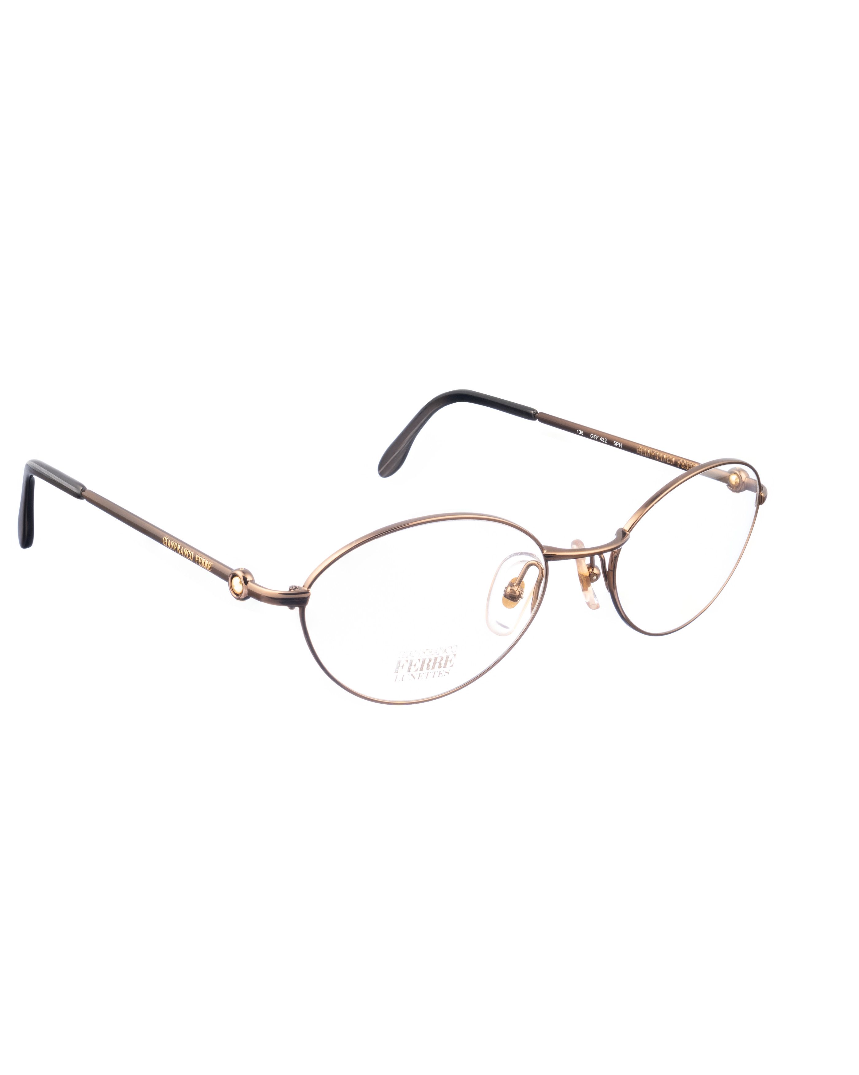 Gianfranco Ferre Gianfranco Ferre 00s Oval Burgundy Brown Glasses Size ONE SIZE - 1 Thumbnail
