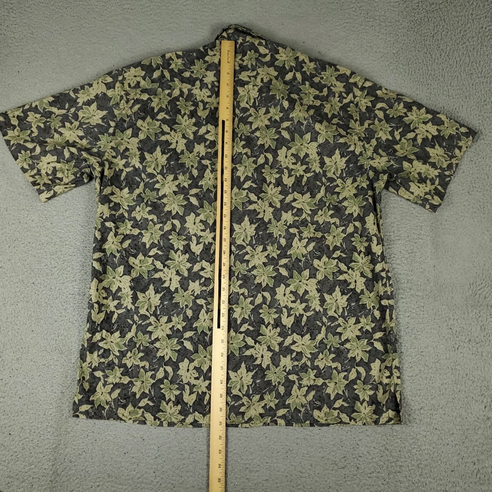 Vintage Burma Bibas Shirt Mens Size Large Gray Floral Hawaiian Button Up Size US L / EU 52-54 / 3 - 3 Thumbnail