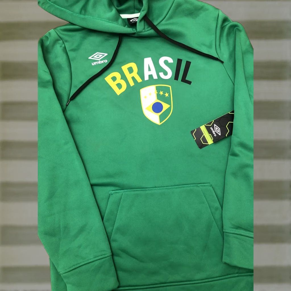 Umbro Umbro Brazil World Cup Soccer Pullover Hoodie Mens Small Green Size US S / EU 44-46 / 1 - 1 Thumbnail