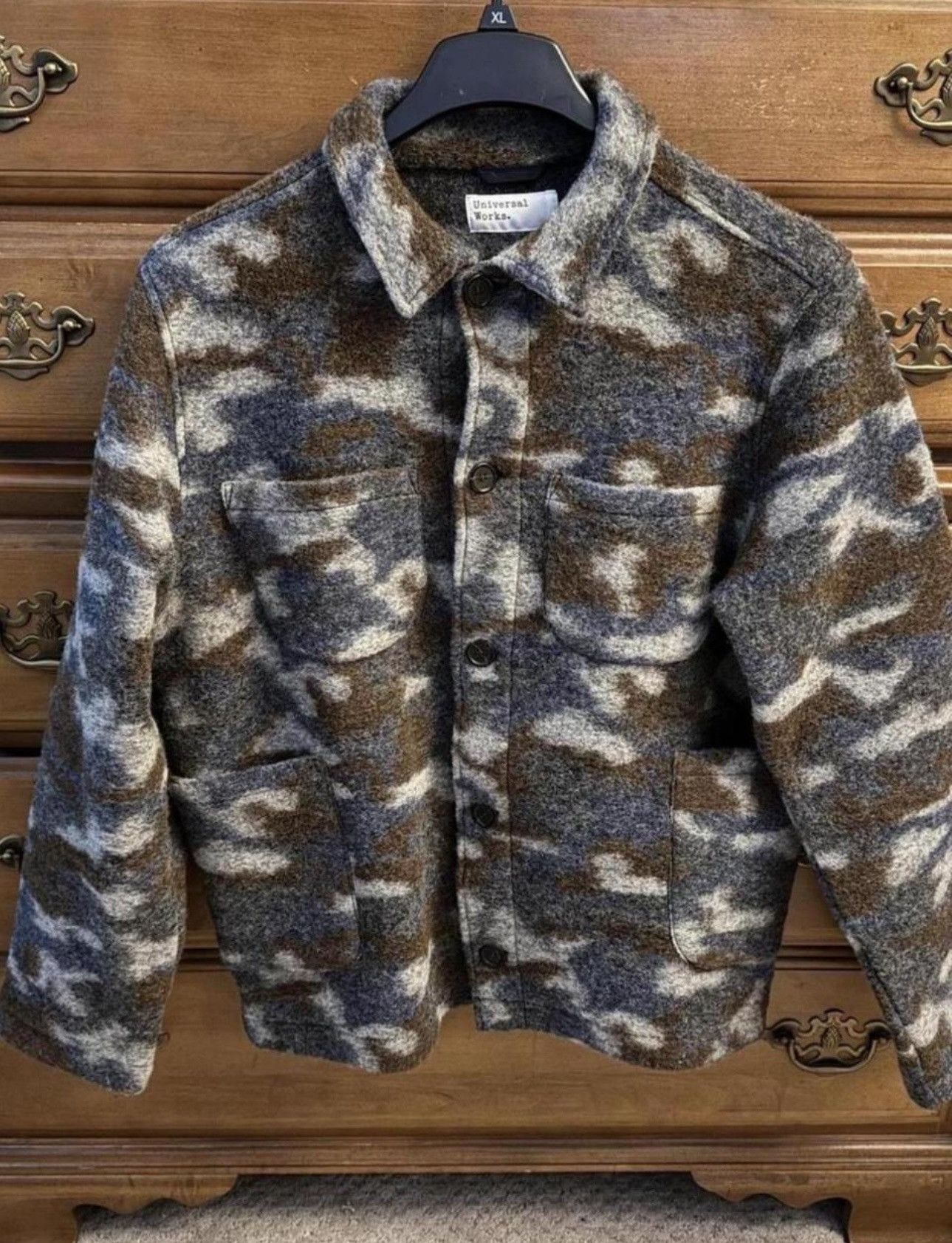 Universal Works Universal Works Lumber Jacker in Grey Wool Fleece, size L Size US L / EU 52-54 / 3 - 1 Thumbnail