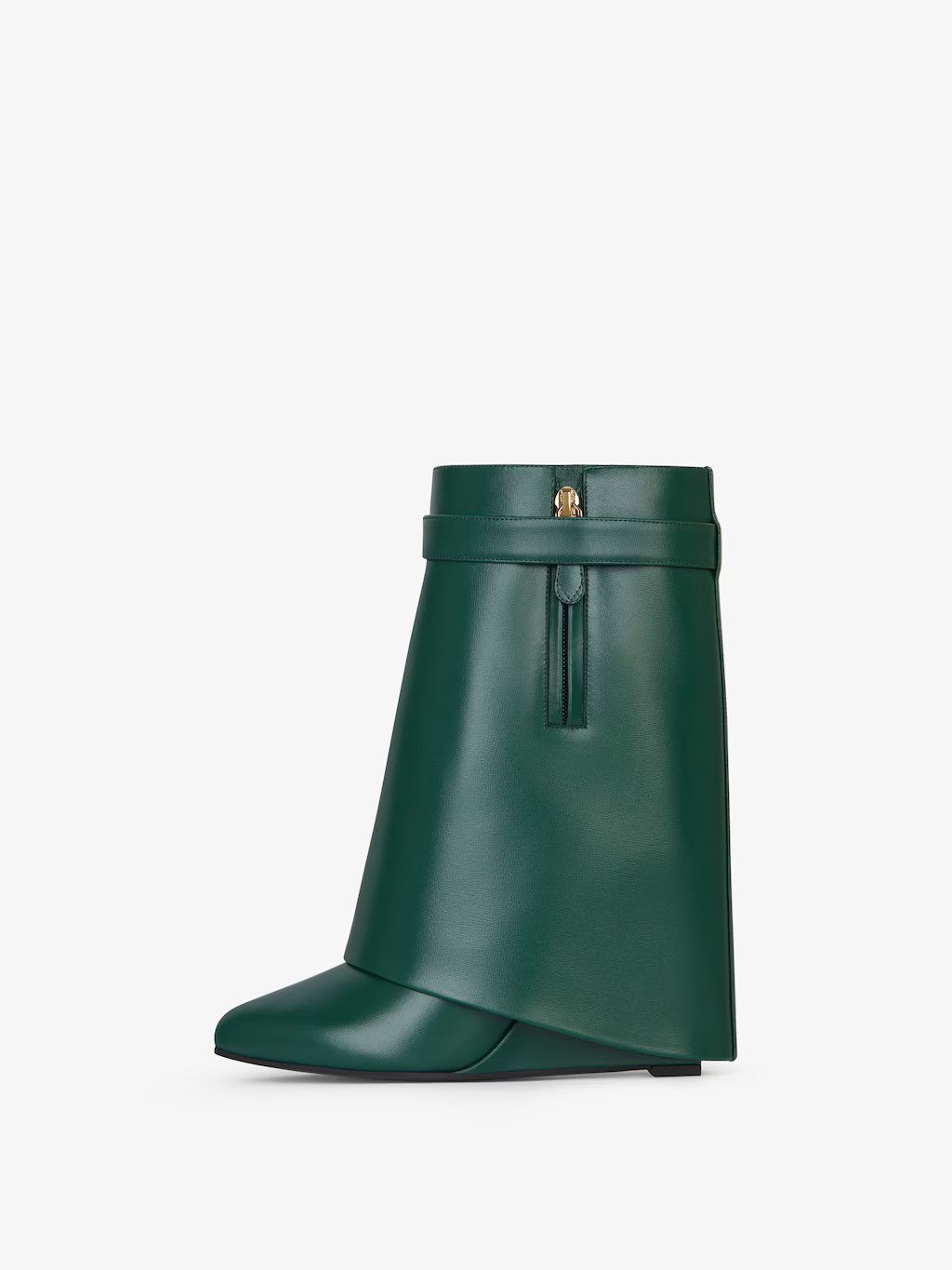 Givenchy o1w1db10525 Shark Lock Ankle Boots in Green Size US 5 / IT 35 - 2 Thumbnail