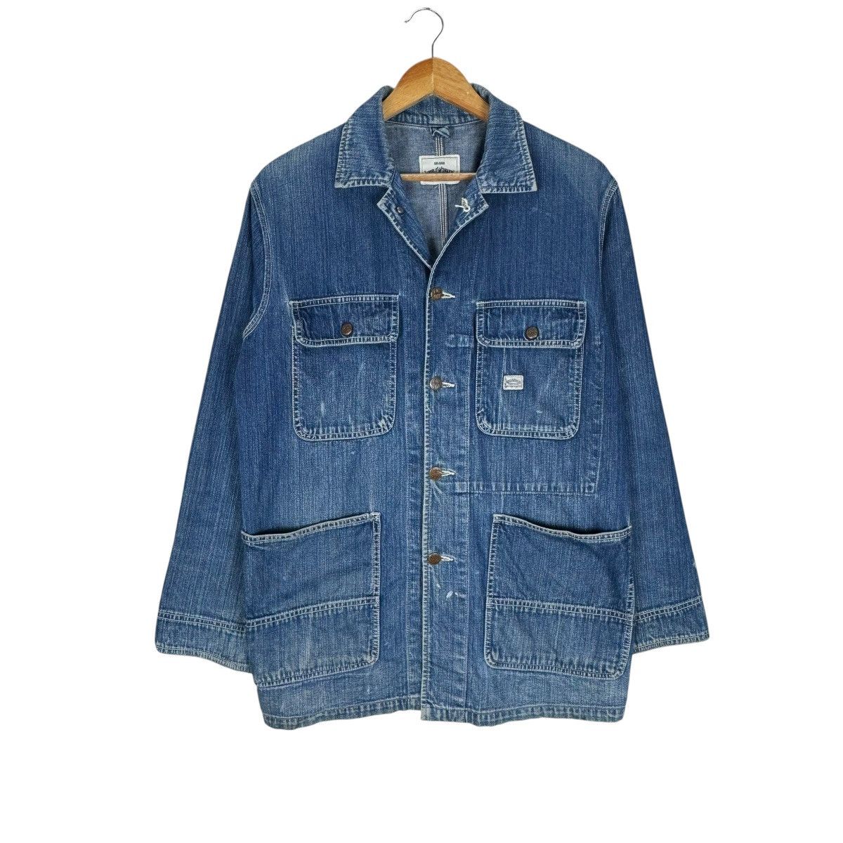Big John ☀️BIG JOHN WORLD WORKERS INDIGO DENIM COVERALL JACKET Size US M / EU 48-50 / 2 - 5 Thumbnail