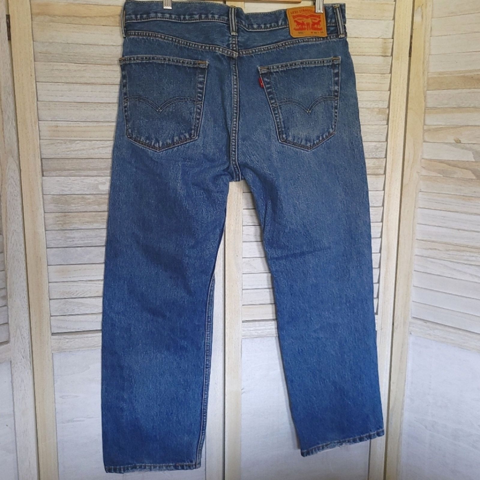 Levi's Levi's 505 Mens Jeans Size 36 36x29 Straight Leg Blue Denim Size US 36 / EU 52 - 1 Thumbnail