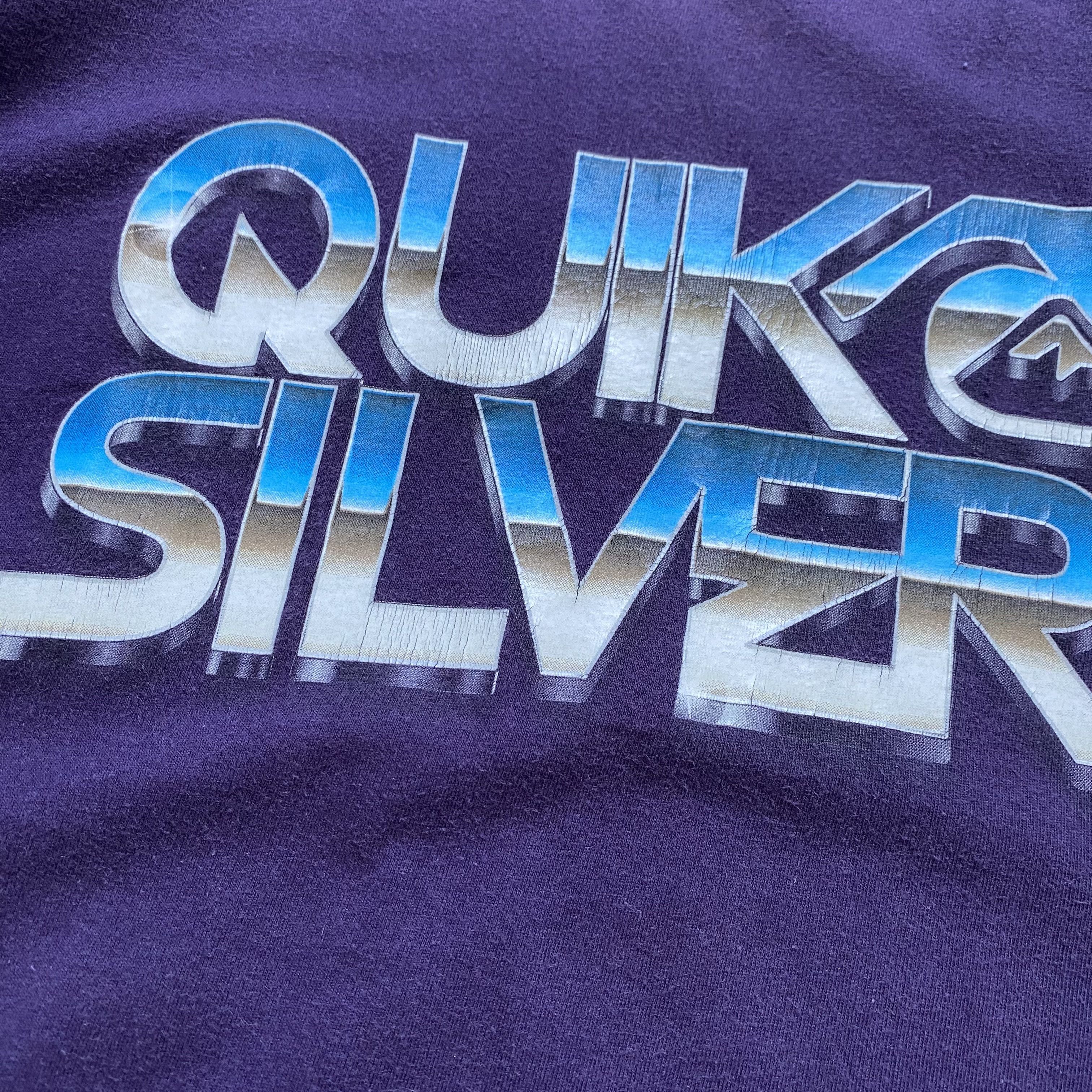 Quiksilver Vintage 2000s Quiksilver tee center logo Surf Skater Purple Size US L / EU 52-54 / 3 - 6 Thumbnail