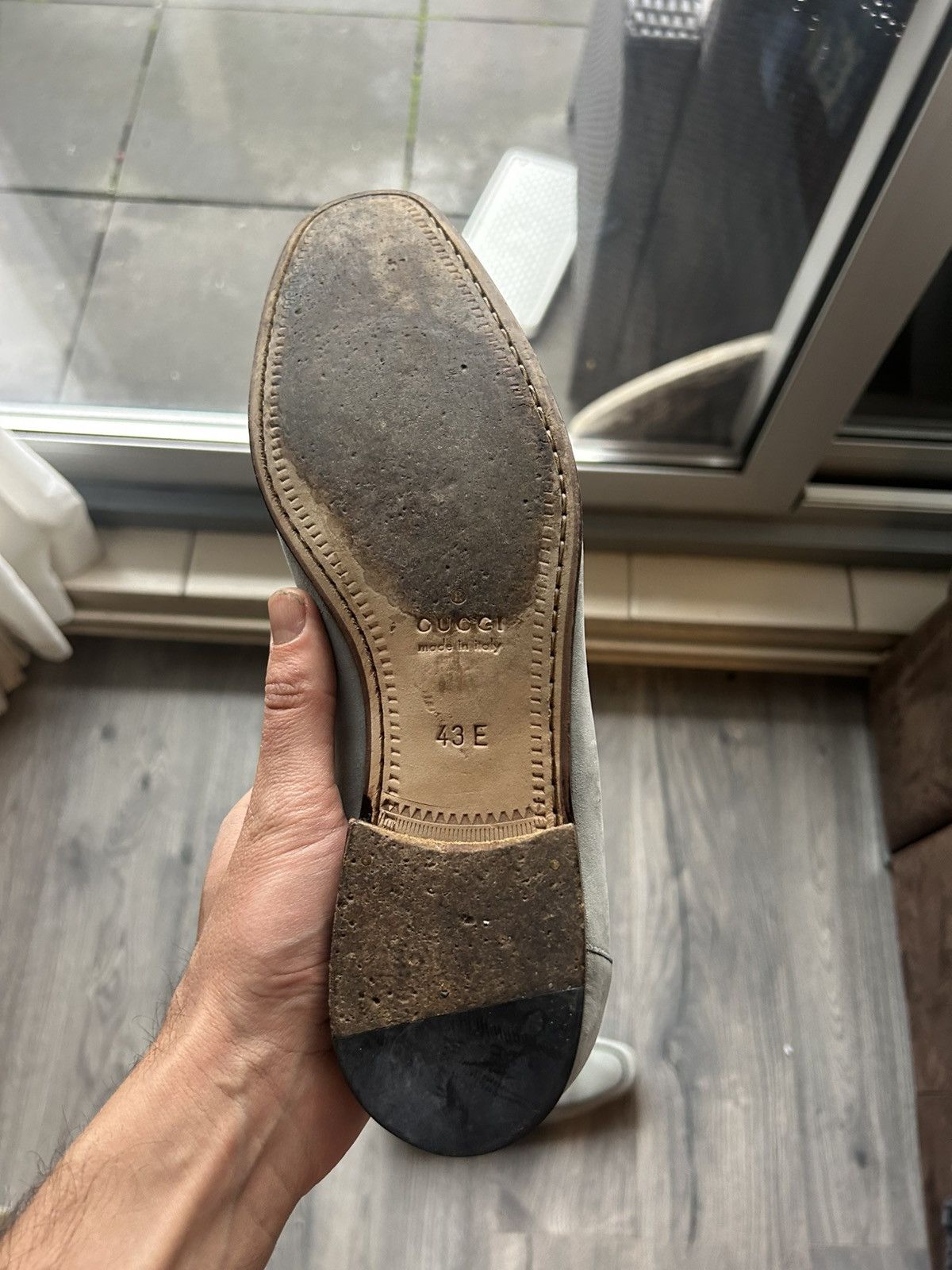 Gucci Gucci Light Blue Suede Loafers with Metal Accent - Size 43E Size US 10 / EU 43 - 13 Thumbnail