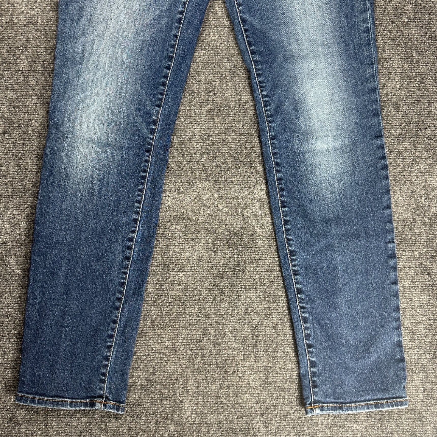 Vintage KUT from the Kloth Catherine Boyfriend Jeans Womens 6 Blue Cotton Blend 5-Pocket Stretch Pocket Zipper Regular Rise Mid Inseam 30" Vintage No Size 28" / US 6 / IT 42 - 2 Thumbnail