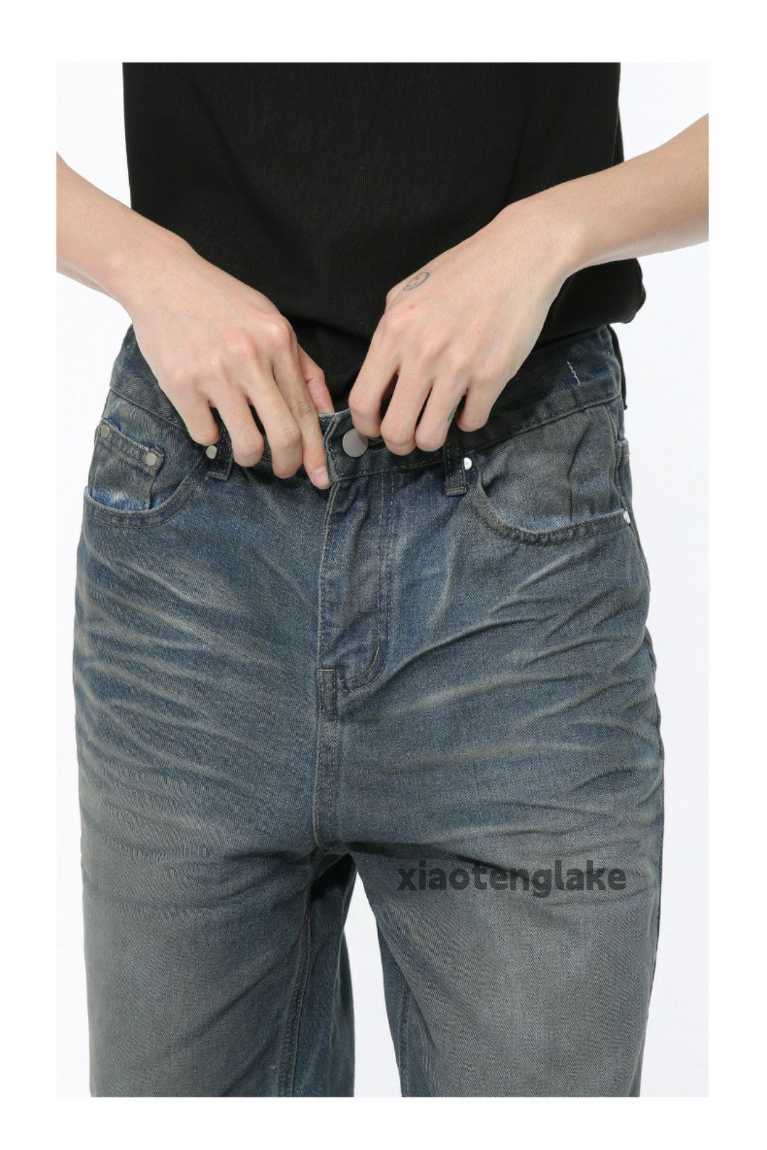 Jean × Vintage washed faded rusty stain skate hiphop punk jeans Size US 30 / EU 46 - 7 Thumbnail