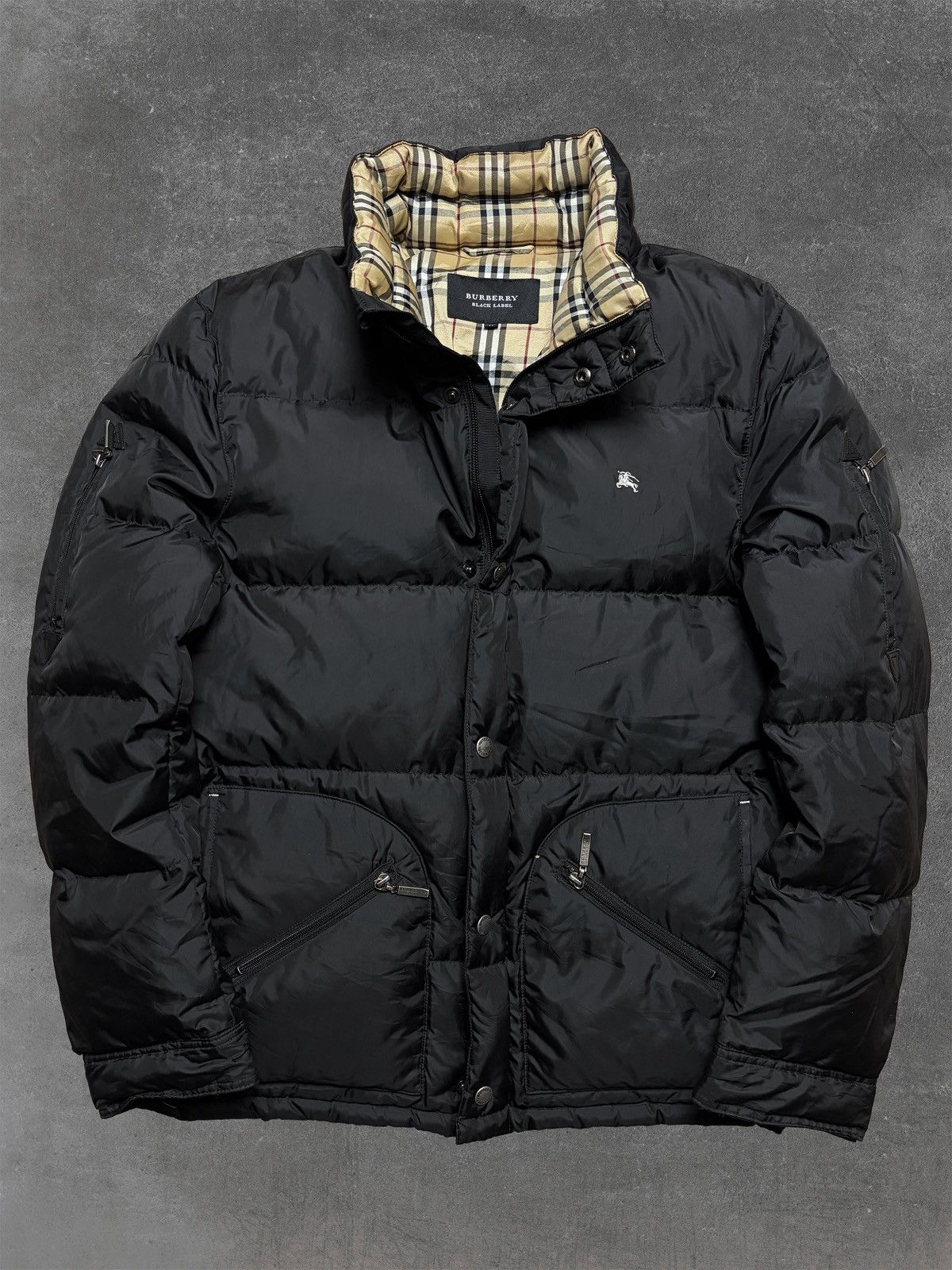 Black Label × Burberry BURBERRY 00s MADE IN JAPAN REAL FUR PUFFER