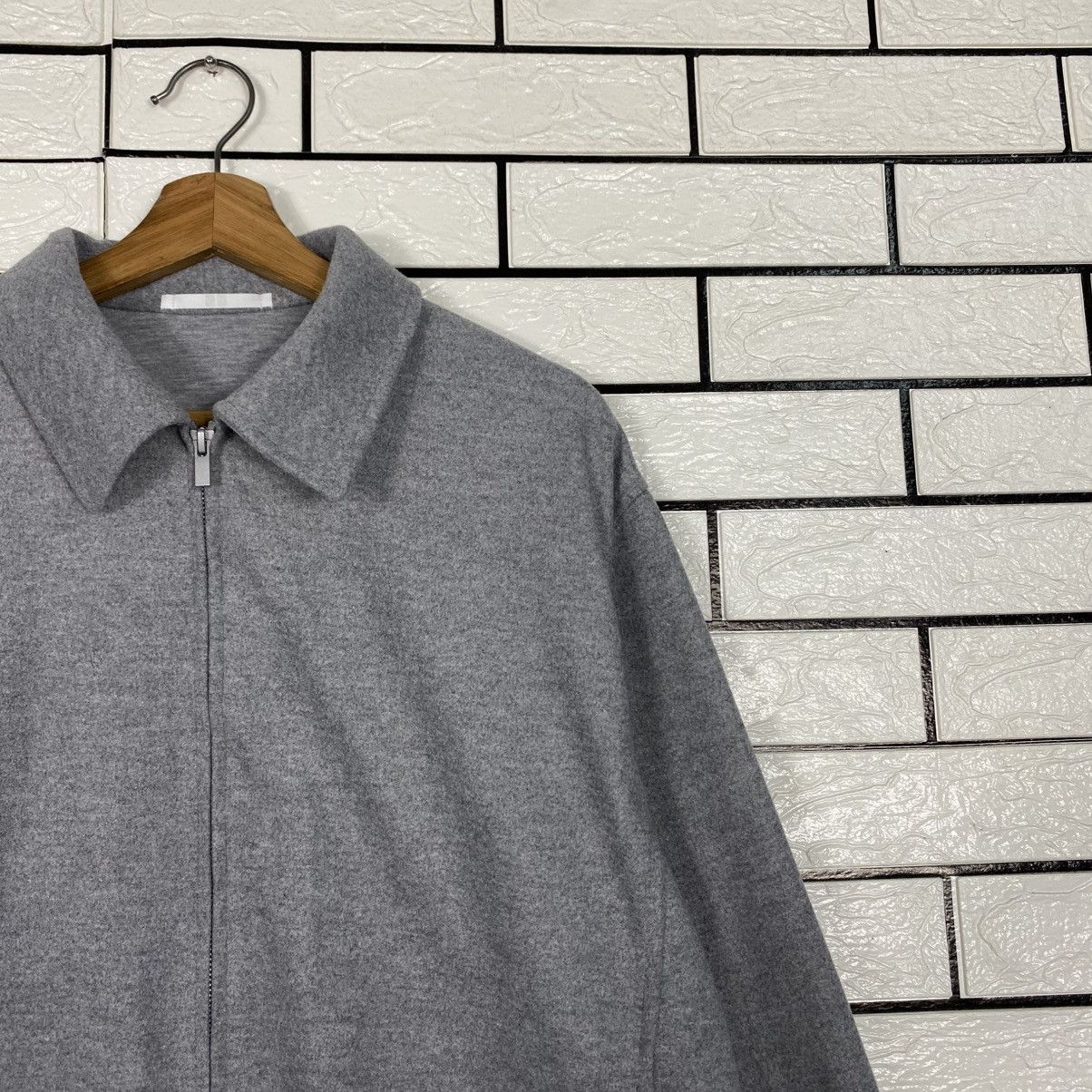 Japanese Brand 📌Vintage Wool Zipper Bomber Jacket Uniqlo Issey Miyake Size US L / EU 52-54 / 3 - 7 Thumbnail