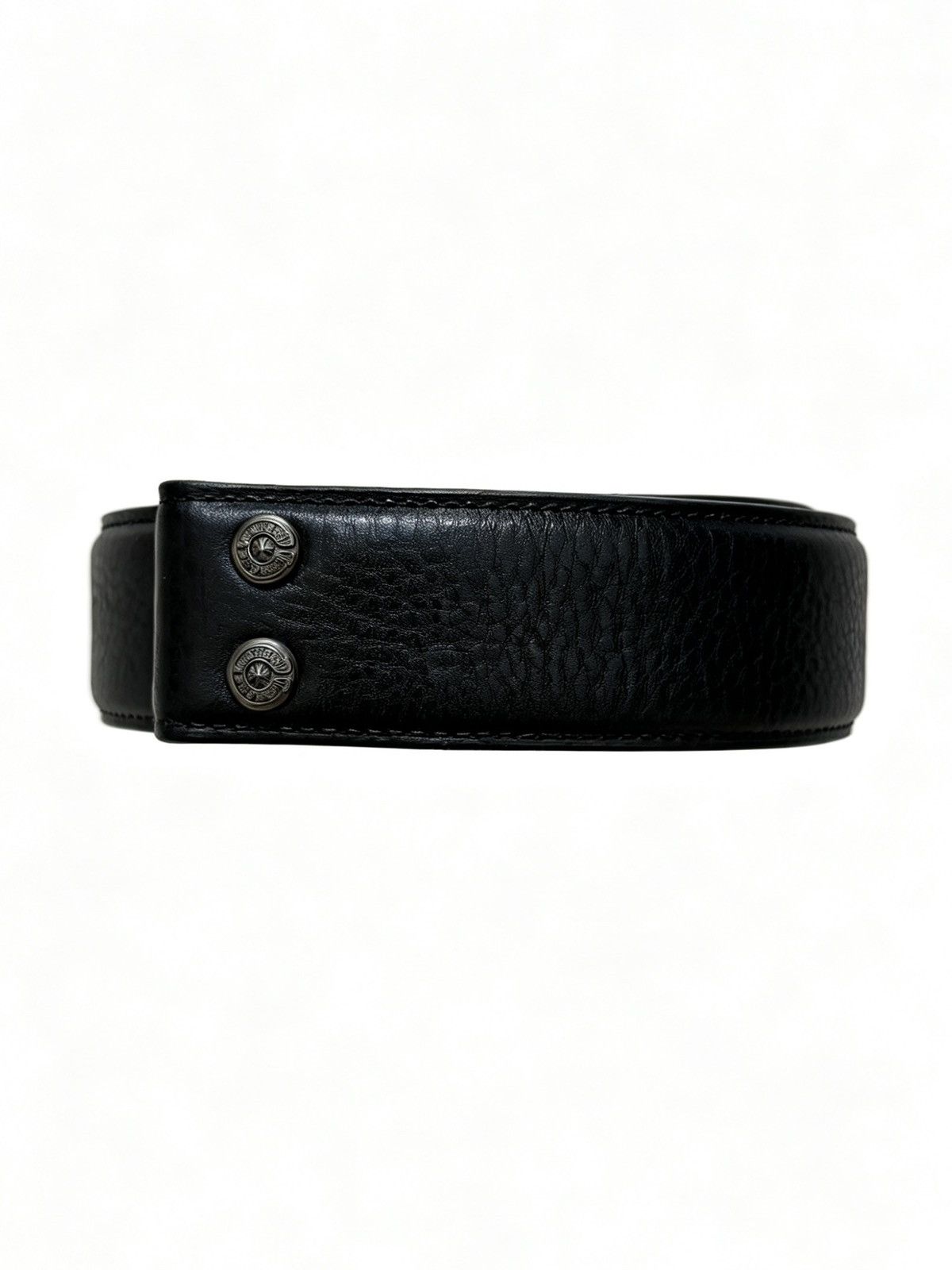 Chrome Hearts Chrome Hearts Plain Black Leather Belt Size 30 - 7 Thumbnail