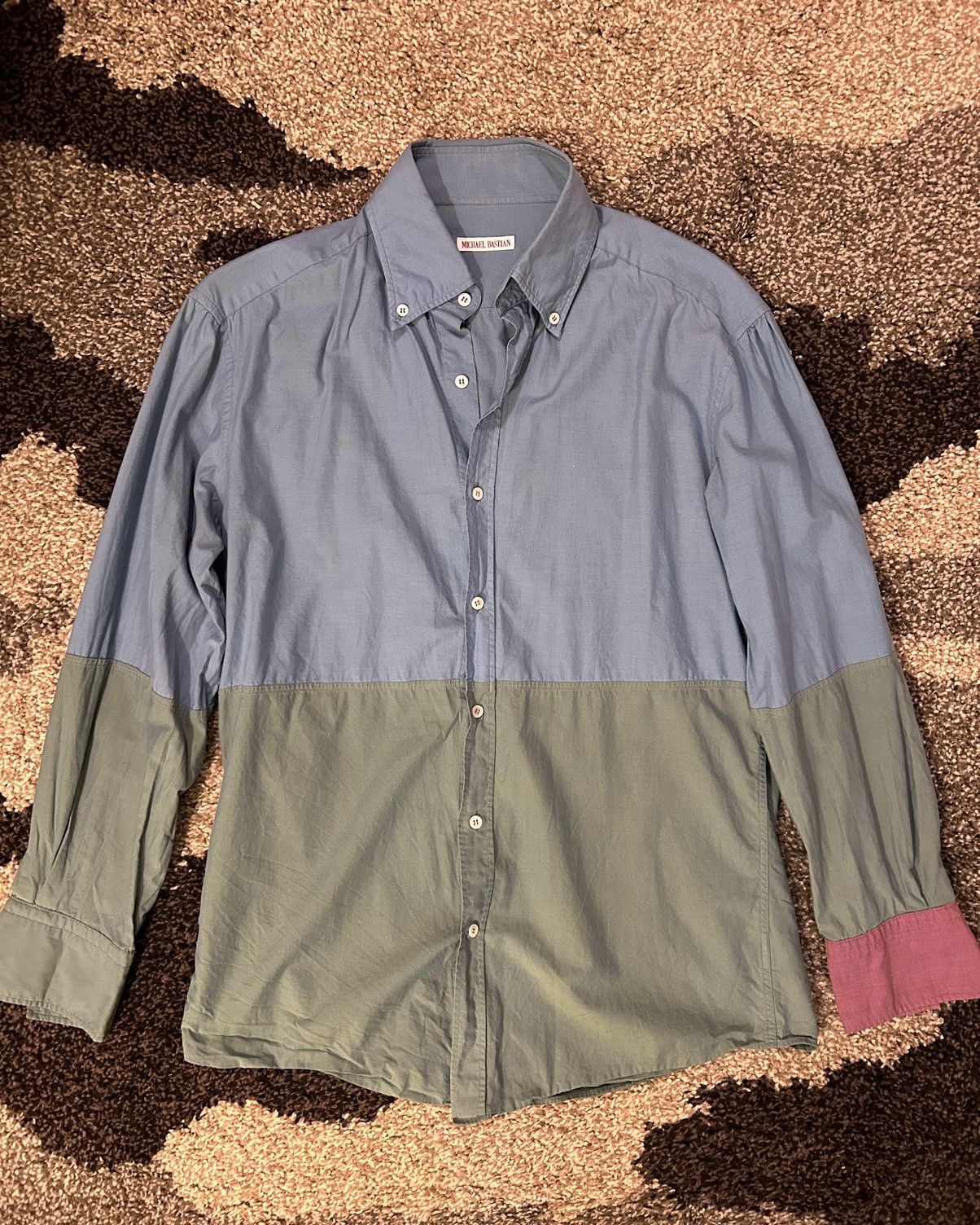 Michael Bastian Michael Bastian 15 3/4 Men’s 40 Blue Green Button Down Shirt Size US M / EU 48-50 / 2 - 1 Thumbnail