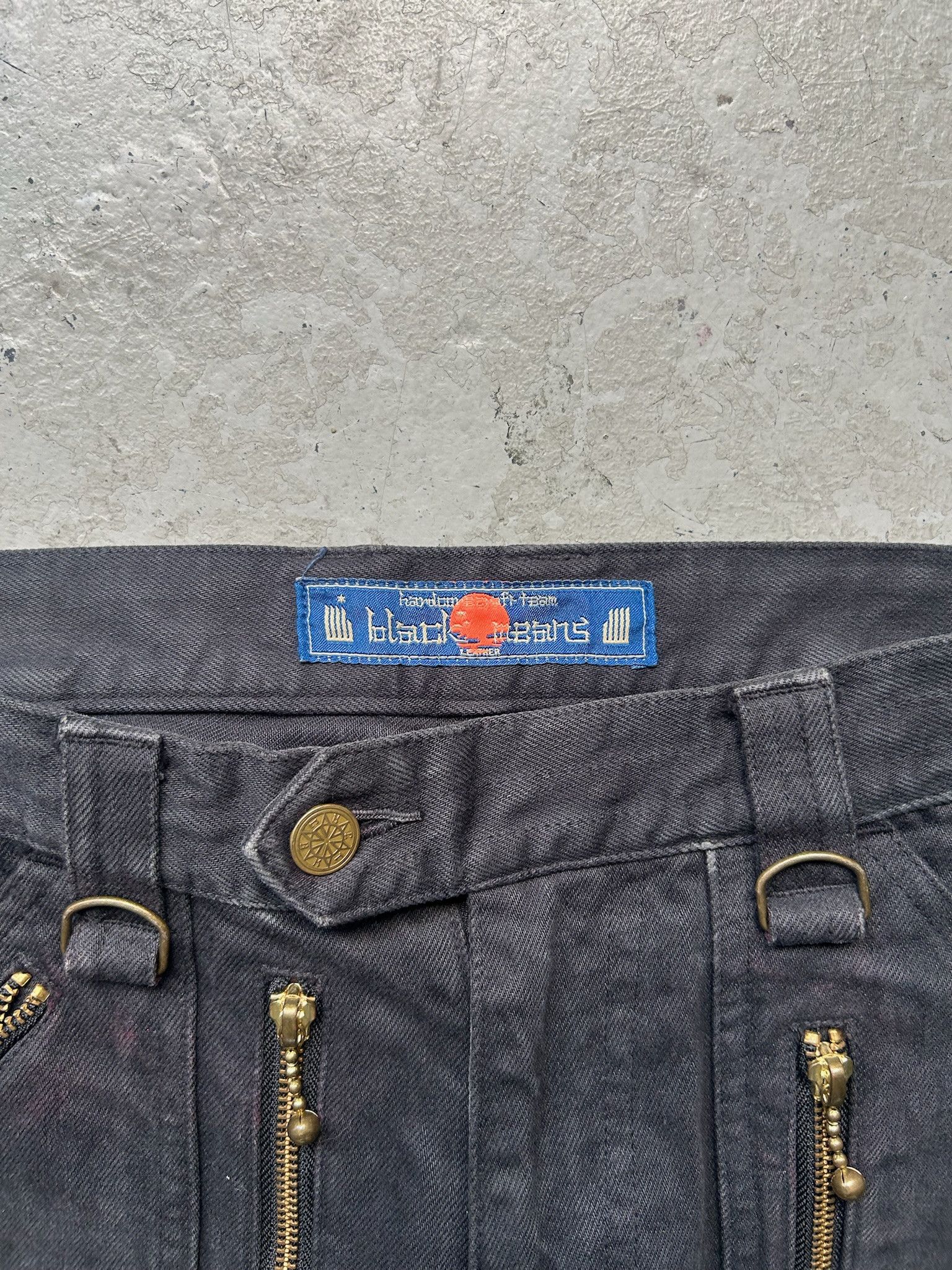 Blackmeans Blackmeans Denim Zipper Biker Bottoms Size US 30 / EU 46 - 4 Thumbnail
