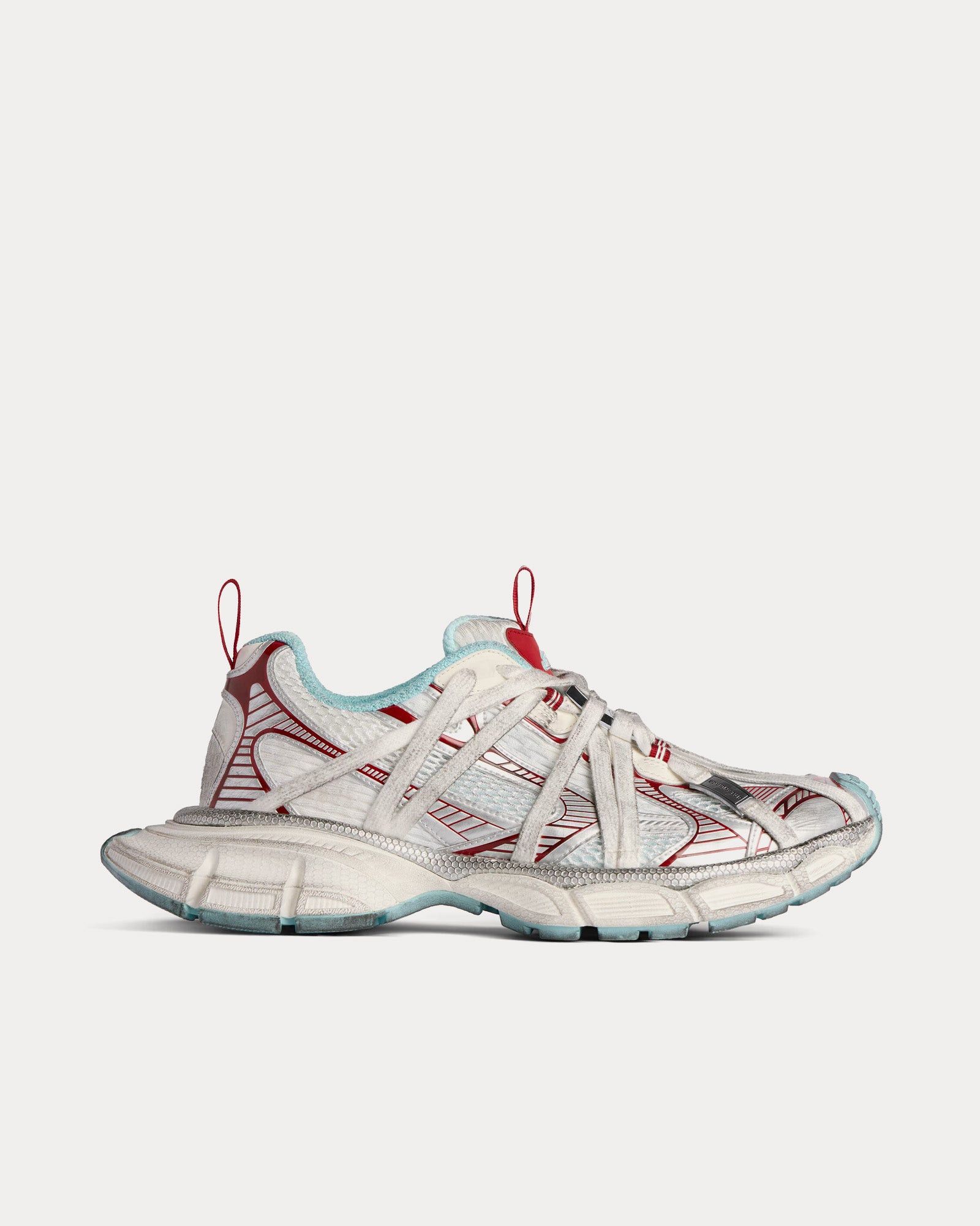 Balenciaga 3XL Extreme Laces B White / Red / Turquoise Low Top Sneakers Size US 13 / EU 46 - 1 Thumbnail