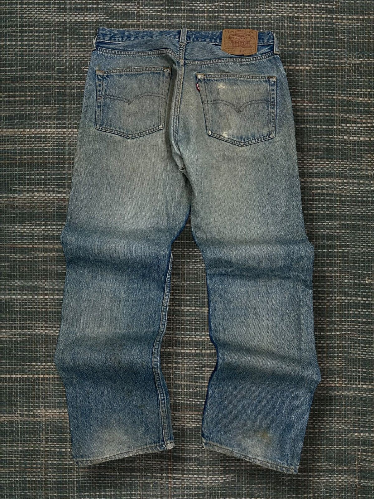 Levi's Vintage Clothing Og Vintage 1990s Designer Levis 501 Distressed Mudwash Style Size US 30 / EU 46 - 11 Thumbnail