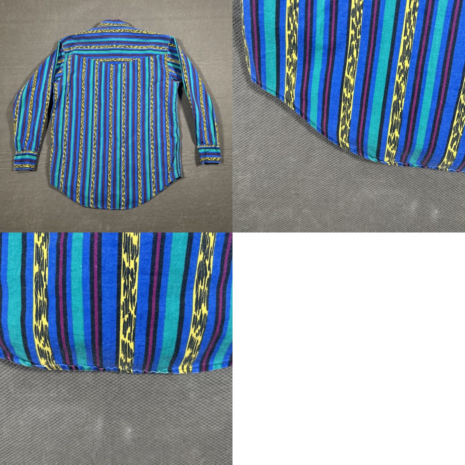 CO Western Plains Trading Co Aztec Brushpopper Shirt Mens Button Up Long Sleeve M Multicolor Cotton Geometric Western All Seasons Pockets Mens Size US M / EU 48-50 / 2 - 9 Thumbnail