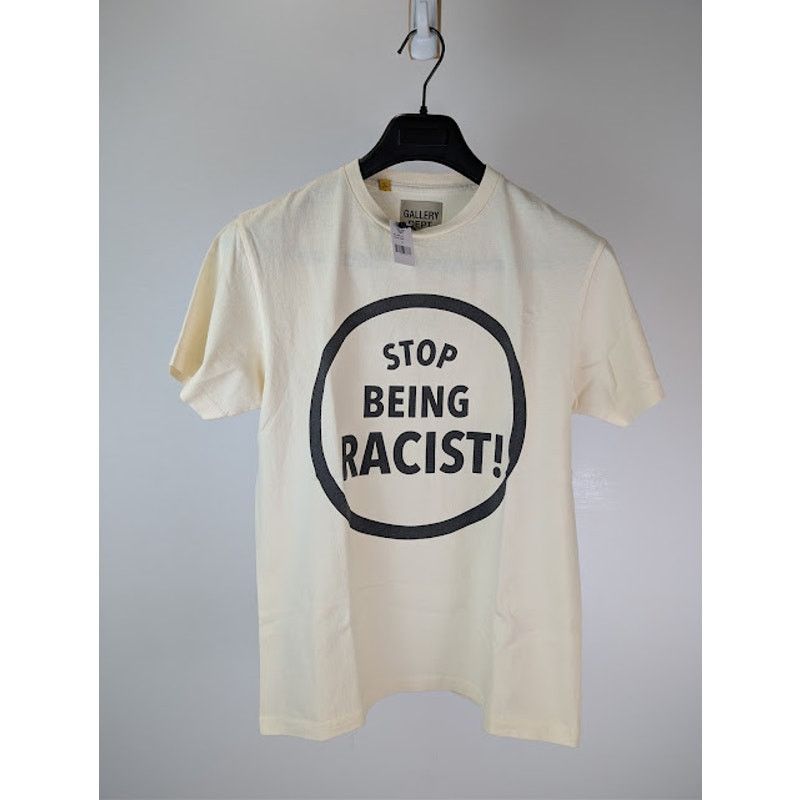 Gallery Dept. o1rshd1 Q:2 / Stop Being Racist T-Shirt in Cream / Neutrals Size US S / EU 44-46 / 1 - 2 Thumbnail