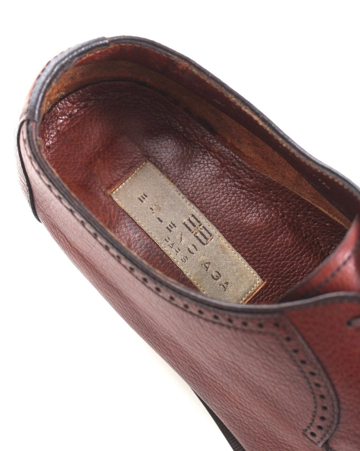 Balenciaga 2000S BALENCIAGA BURGUNDY LEATHER CAP TOE DERBY SHOES Size US 9 / EU 42 - 7 Thumbnail