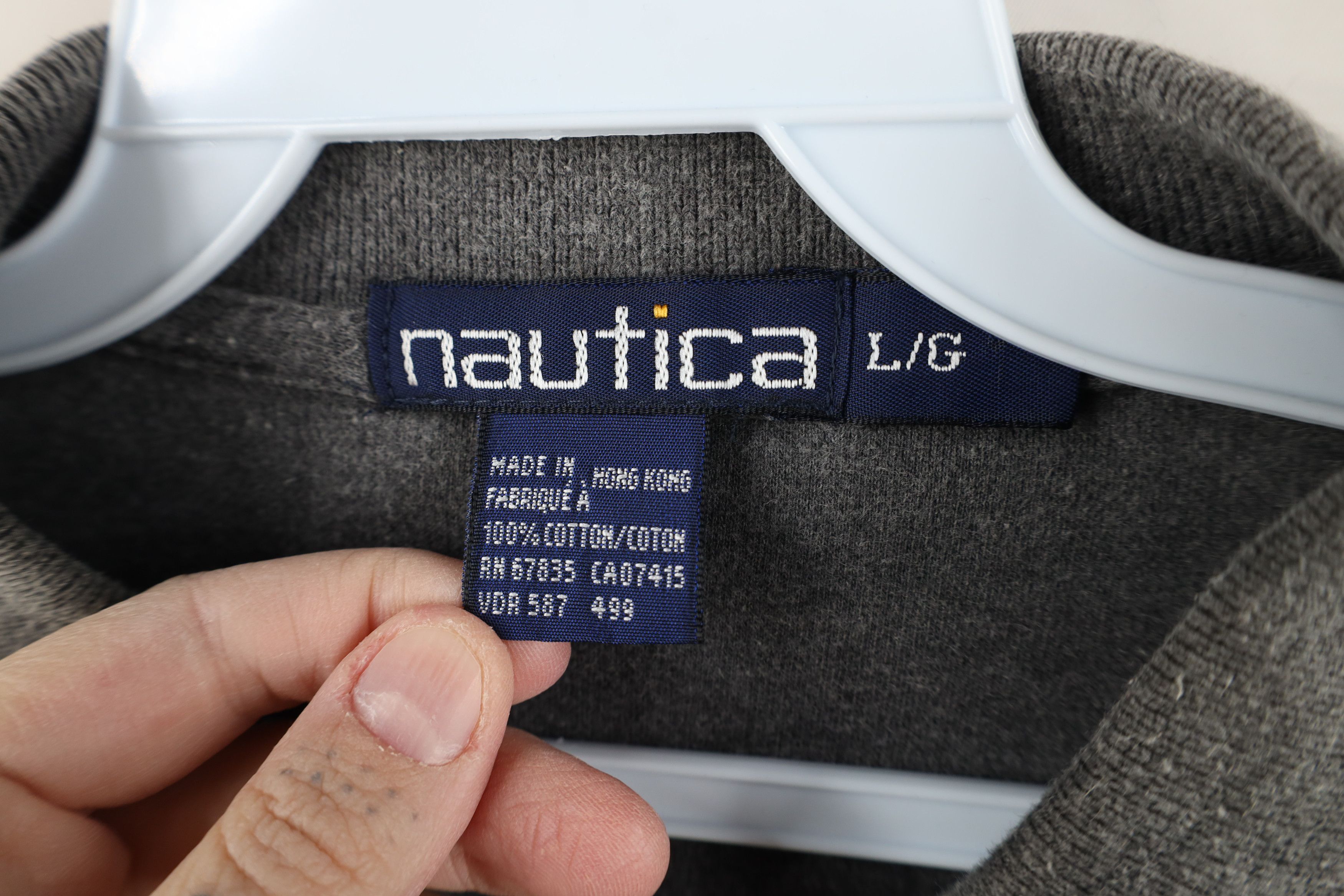 Nautica Vintage 90s Nautica Heavy Ribbed Knit Long Sleeve Rugby Polo Size US L / EU 52-54 / 3 - 6 Thumbnail