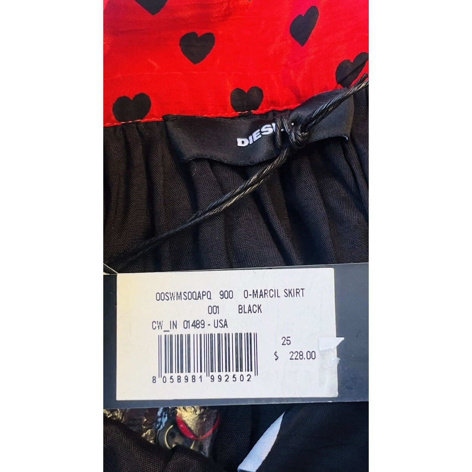 Diesel Diesel Women's 0-MARCIL Skirt Hearts & Polka Dots Print Pock Size 25" / US 0 / IT 36 - 10 Thumbnail