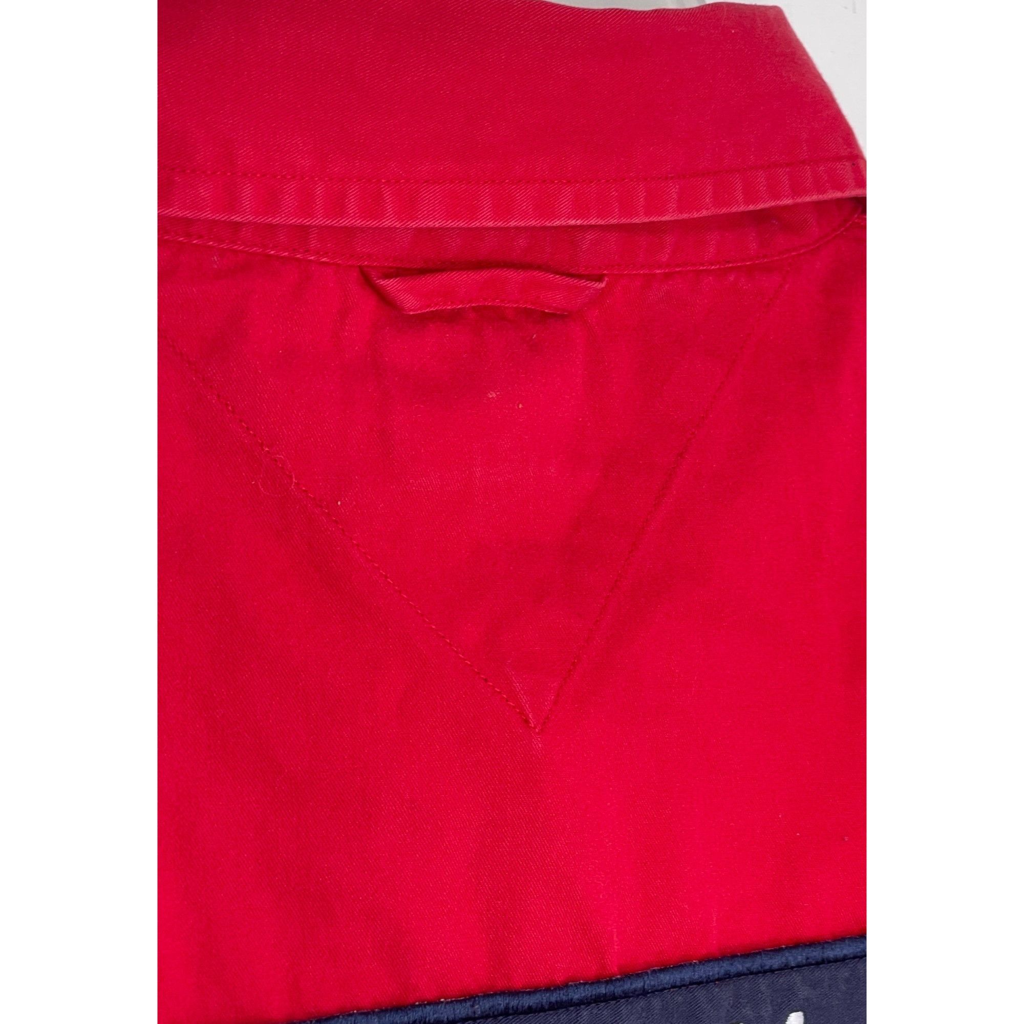 Vintage Tommy Hilfiger Button Down Red Shirt Patch XL