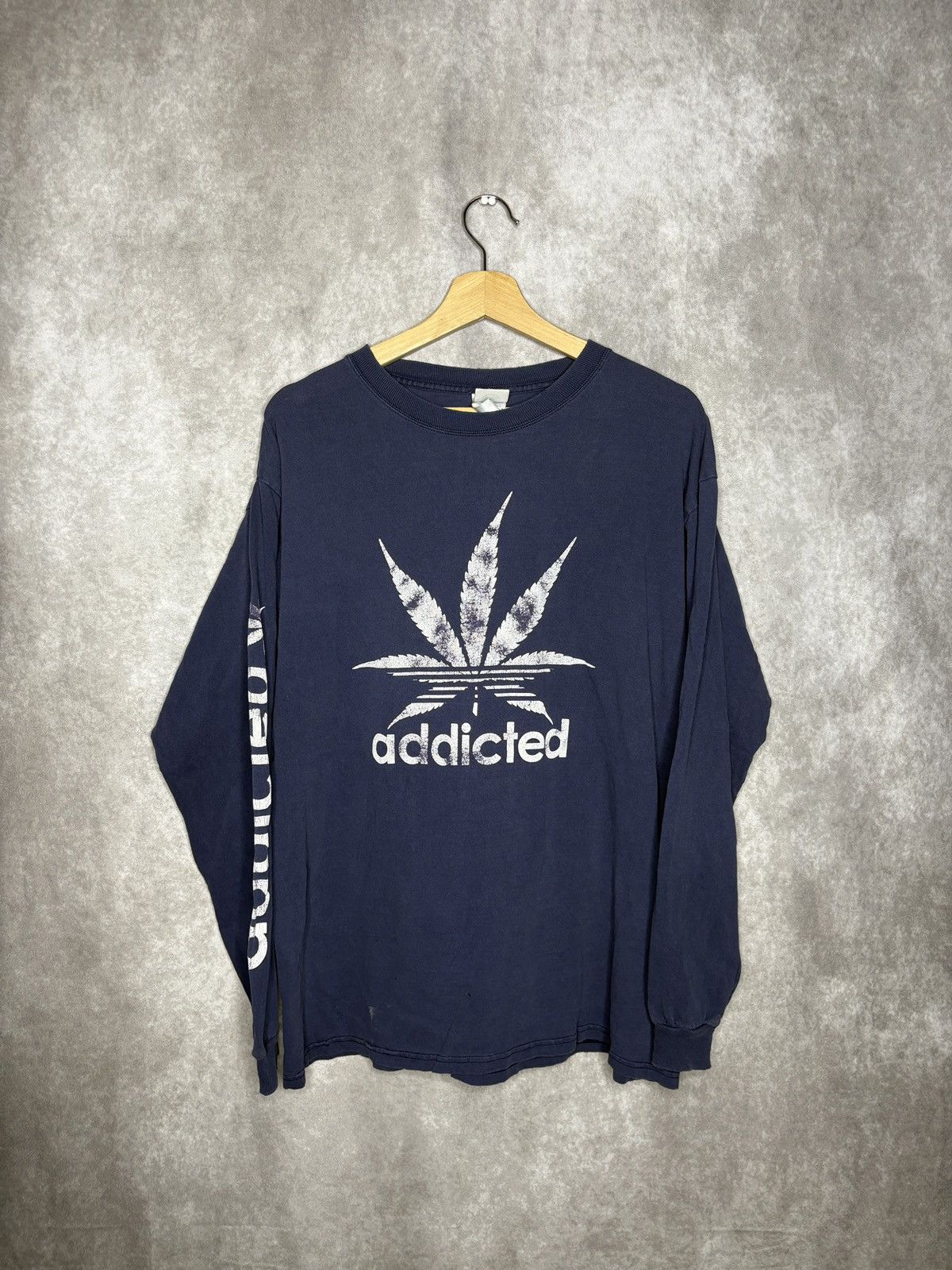 Vintage Vintage Weed Adidas Parody Long Sleeve T-Shirt Size US L / EU 52-54 / 3 - 1 Thumbnail