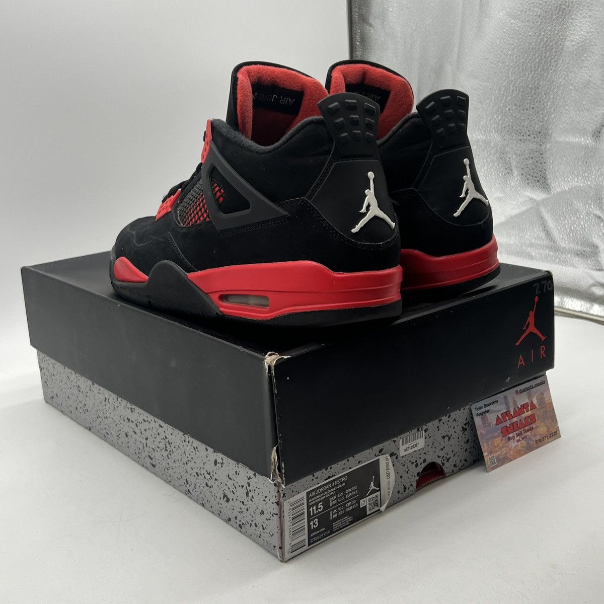 Jordan Brand Air Jordan 4 red Thunder Size US 11.5 / EU 44-45 - 4 Thumbnail