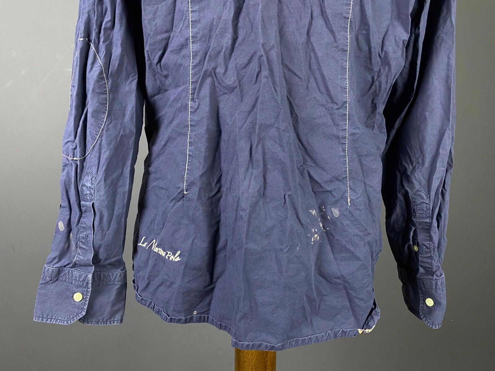 La Martina La Martina Buenos Aires Blue Desde Down Shirt Size 2XL Size US XXL / EU 58 / 5 - 8 Thumbnail