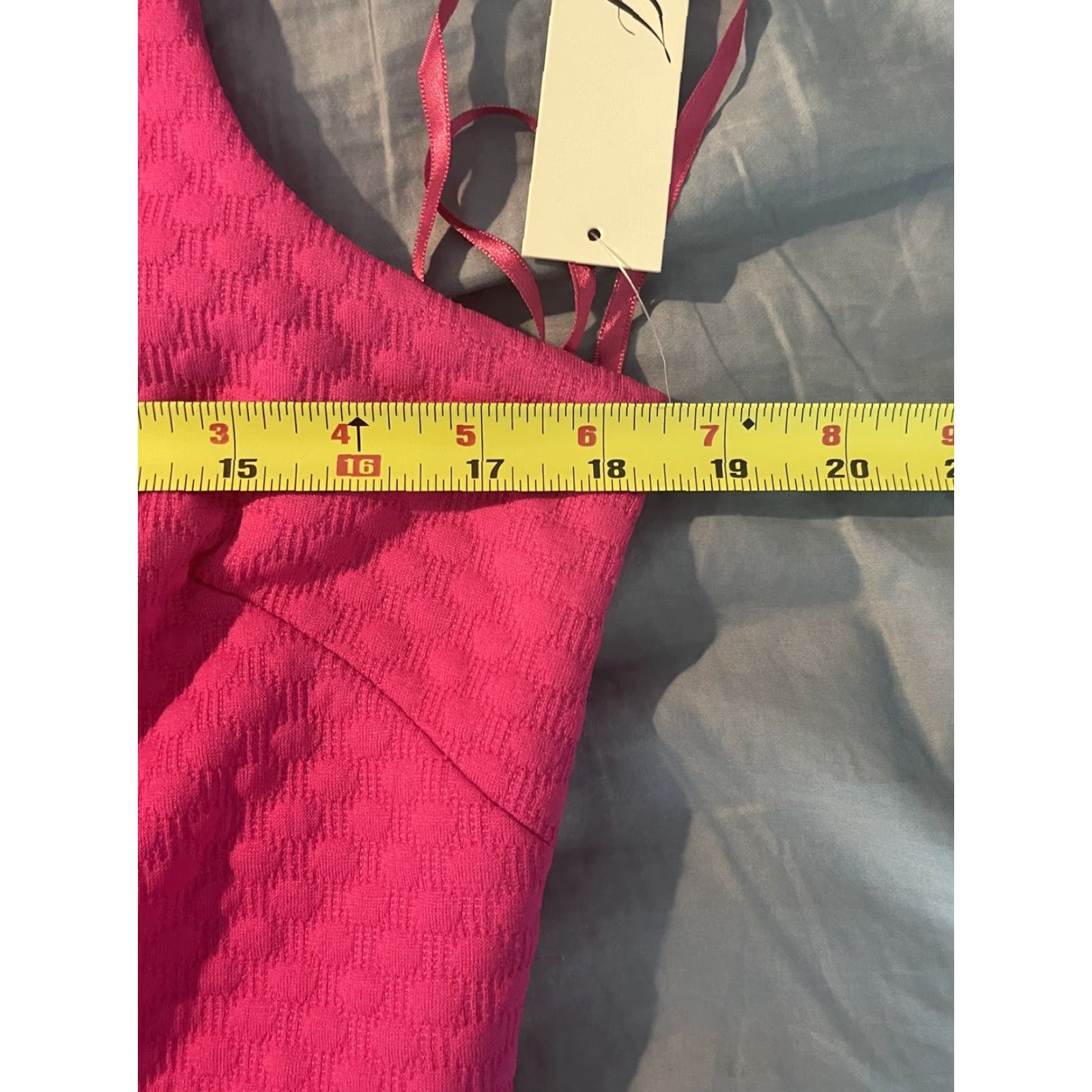 Vintage Eliza J Dress Womens 12 Pink Mini Sleeveless Ruffle Barbiecore Textured Size XL / US 12-14 / IT 48-50 - 7 Thumbnail