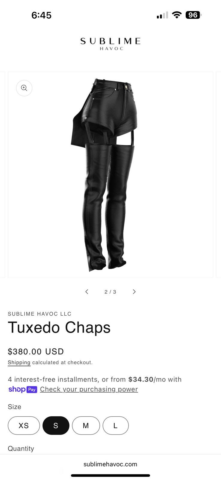 Other Sublime Havoc Chaps Size 27" / US 4 / IT 40 - 3 Thumbnail