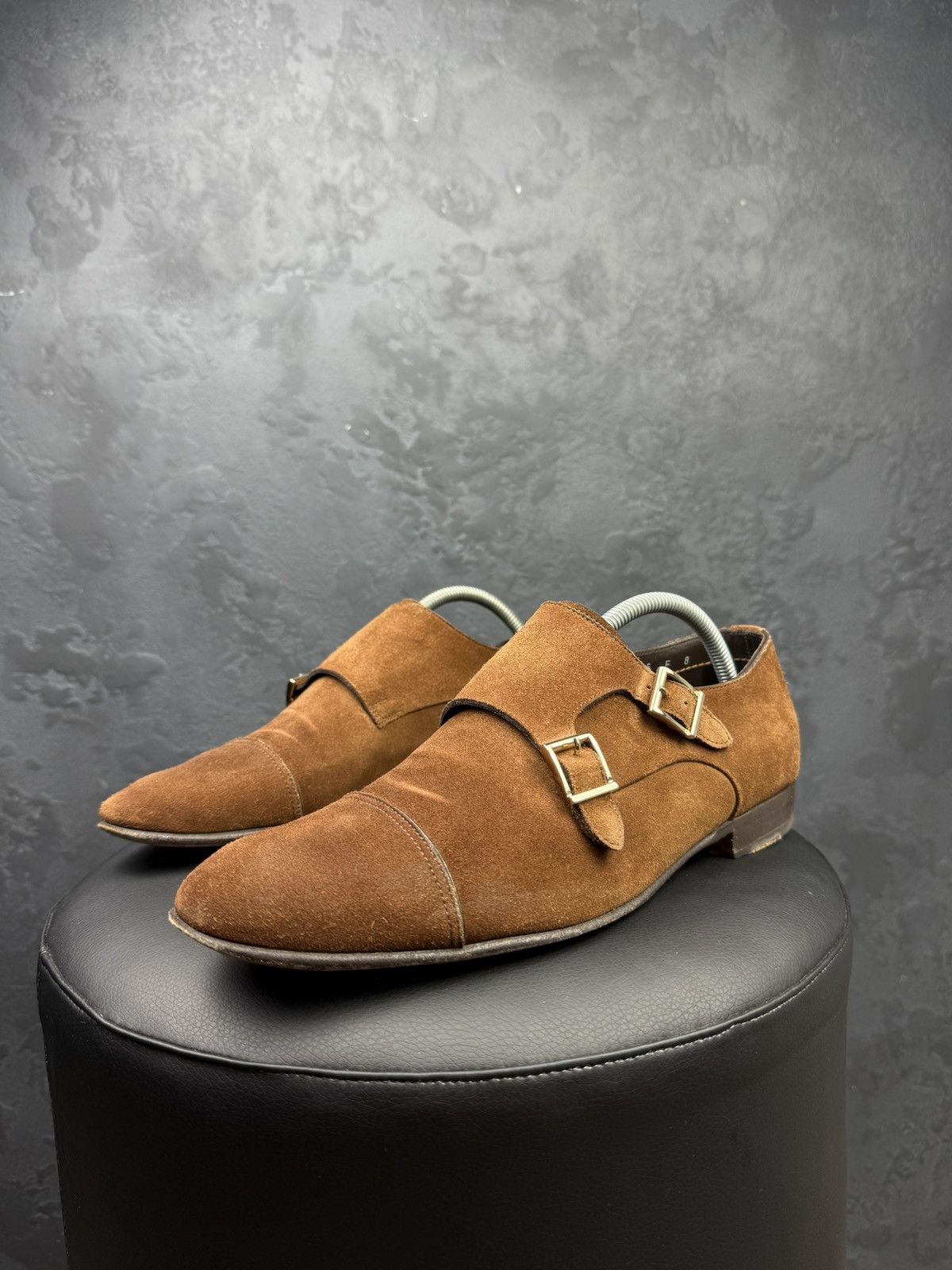 Santoni SANTONI Suede Monk Double Monk Strap Loafer Mens Size 8 Size US 8 / EU 41 - 1 Thumbnail