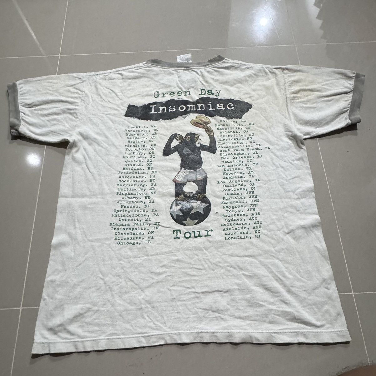 Band Tees × Vintage Vintage 1995 Green Day Insomniac Tour Size US M / EU 48-50 / 2 - 3 Thumbnail