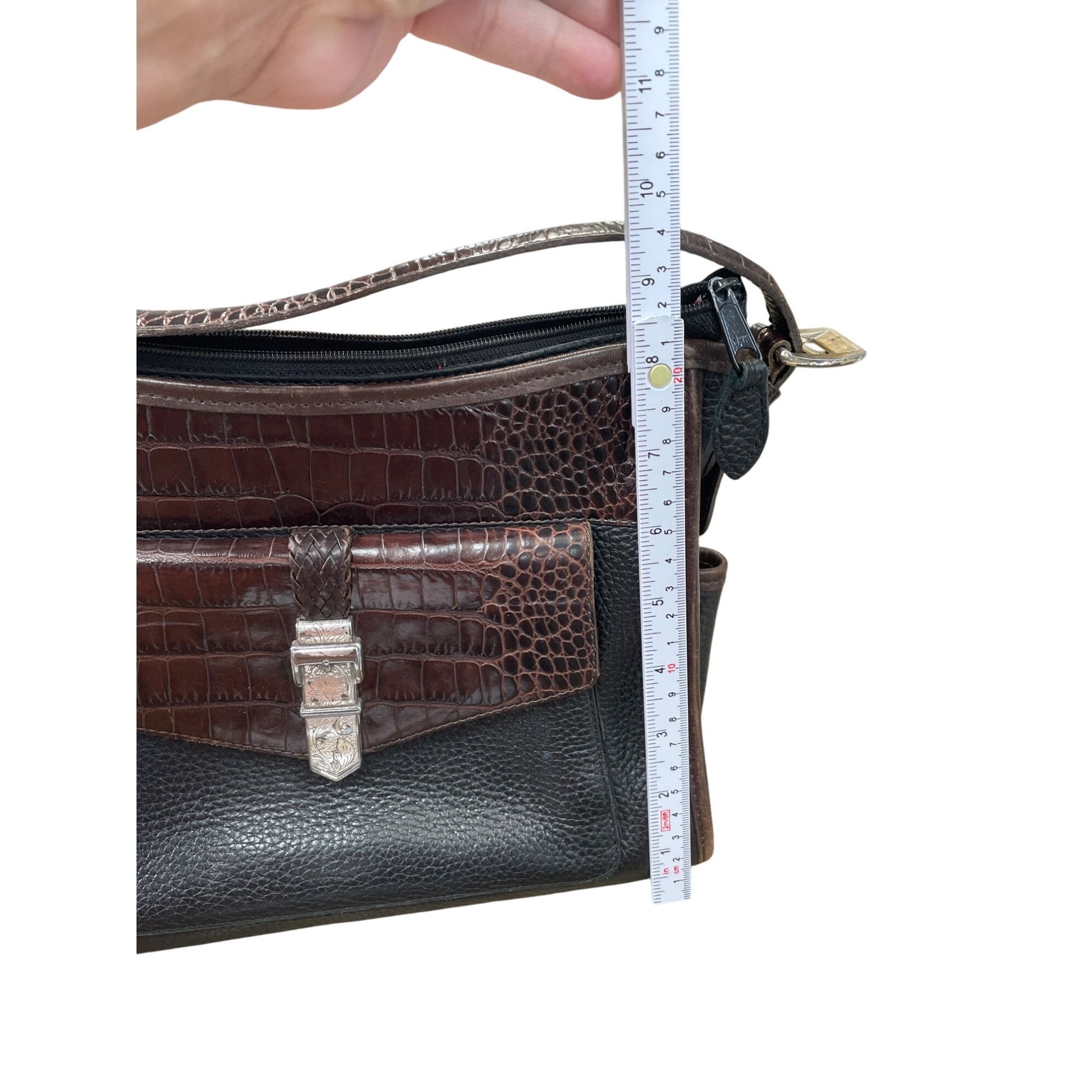 Brighton Brighton Womens Brown Leather Shoulder Handbag SKU 8962 Size ONE SIZE - 4 Thumbnail