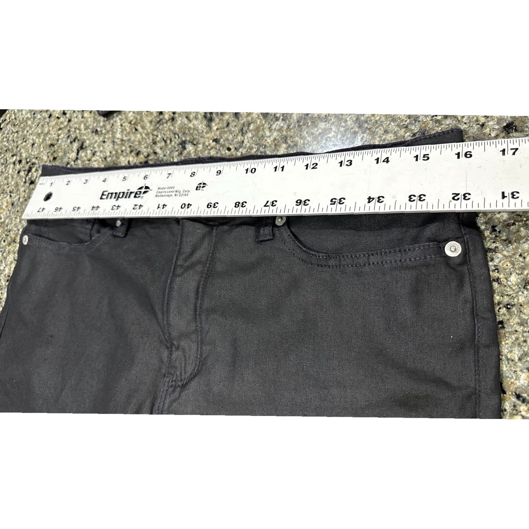 Banana Republic Banana Republic Pants 31 Black High Rise Skinny Stretch Coated Shine Casual Jegging Womens Regular Inseam 28 Size 24" / US 00 / IT 34 - 5 Thumbnail