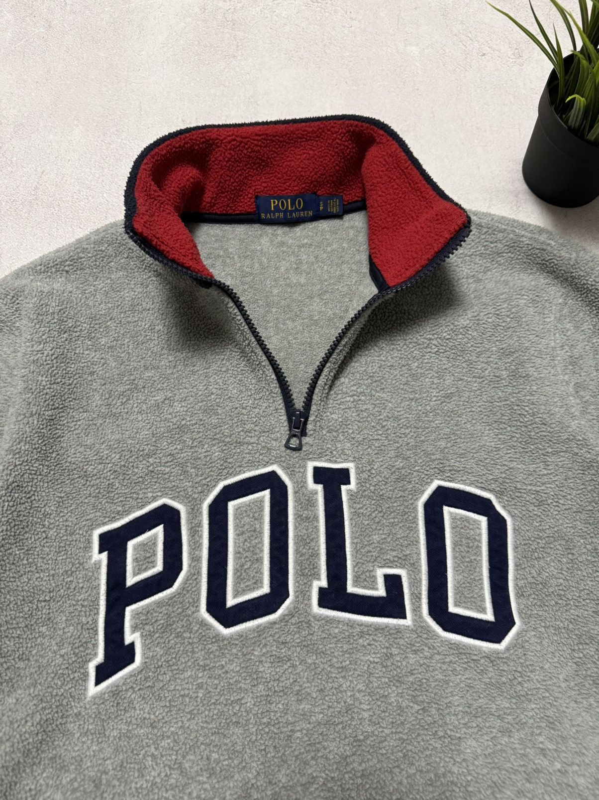 Vintage Polo Ralph Lauren Fleece Jacket Big Logo Sweatshirt Y2K Size US S / EU 44-46 / 1 - 8 Thumbnail