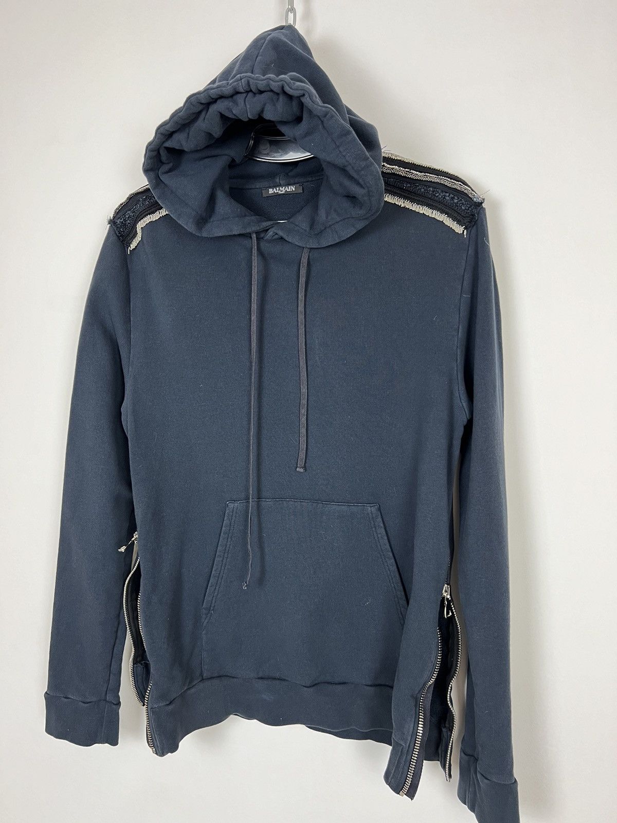 BALMAIN ジップアップフーディー XS BALMAIN - BALMAIN ワッペン ジップパーカの通販 by CYCLE
