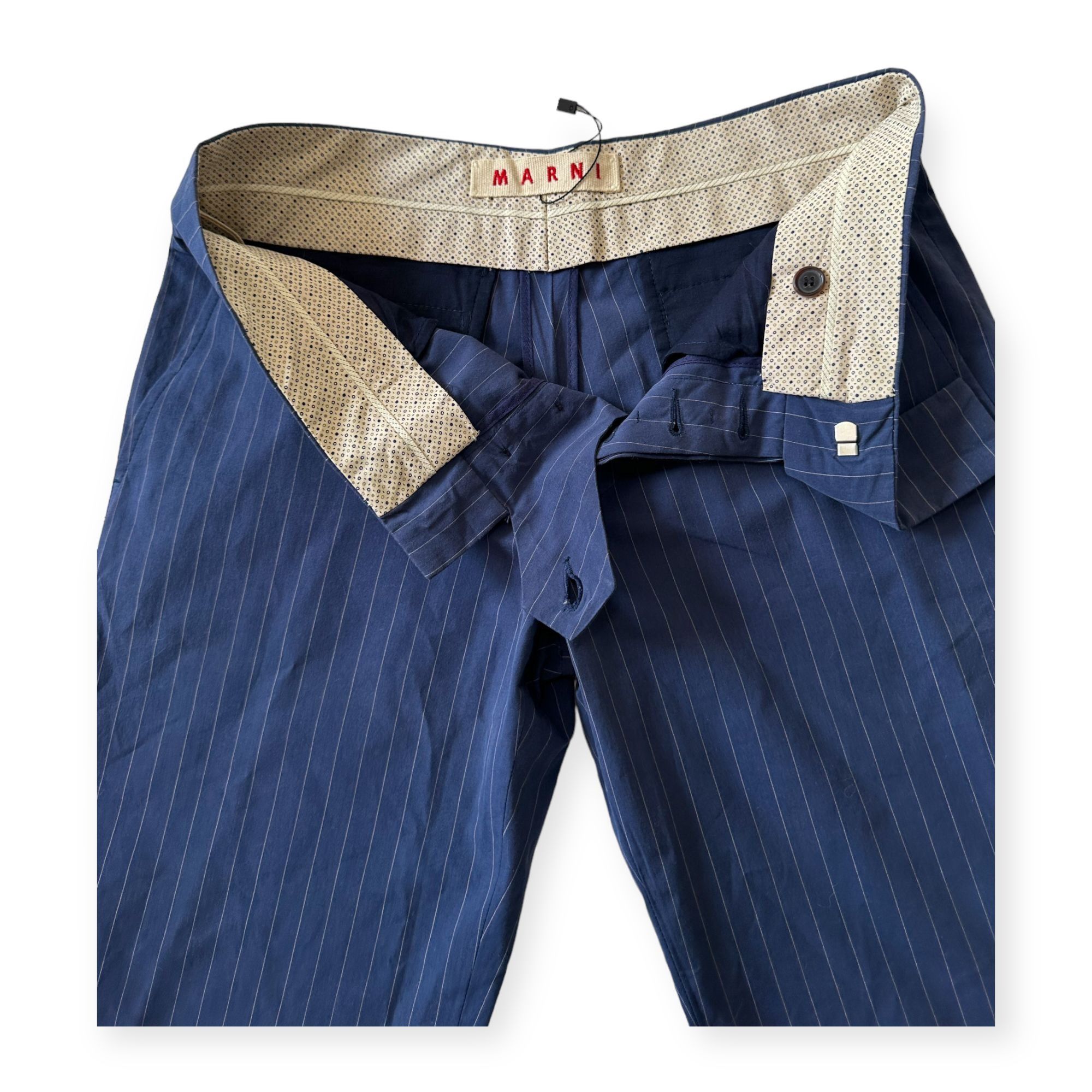 Marni Marni Pinstripe Cotton Trouser, Cropped leg, Button Fly, Siz Size 26" / US 2 / IT 38 - 9 Thumbnail