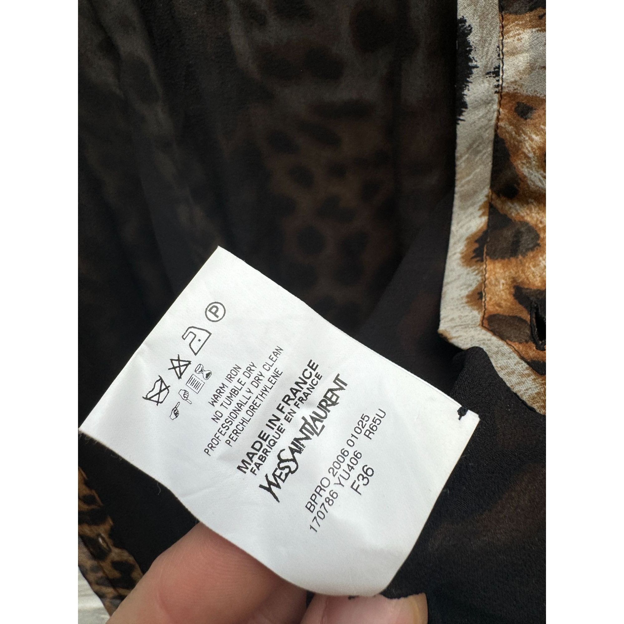 Yves Saint Laurent Tom Ford Leopard Silk Dress Size XS / US 0-2 / IT 36-38 - 9 Thumbnail