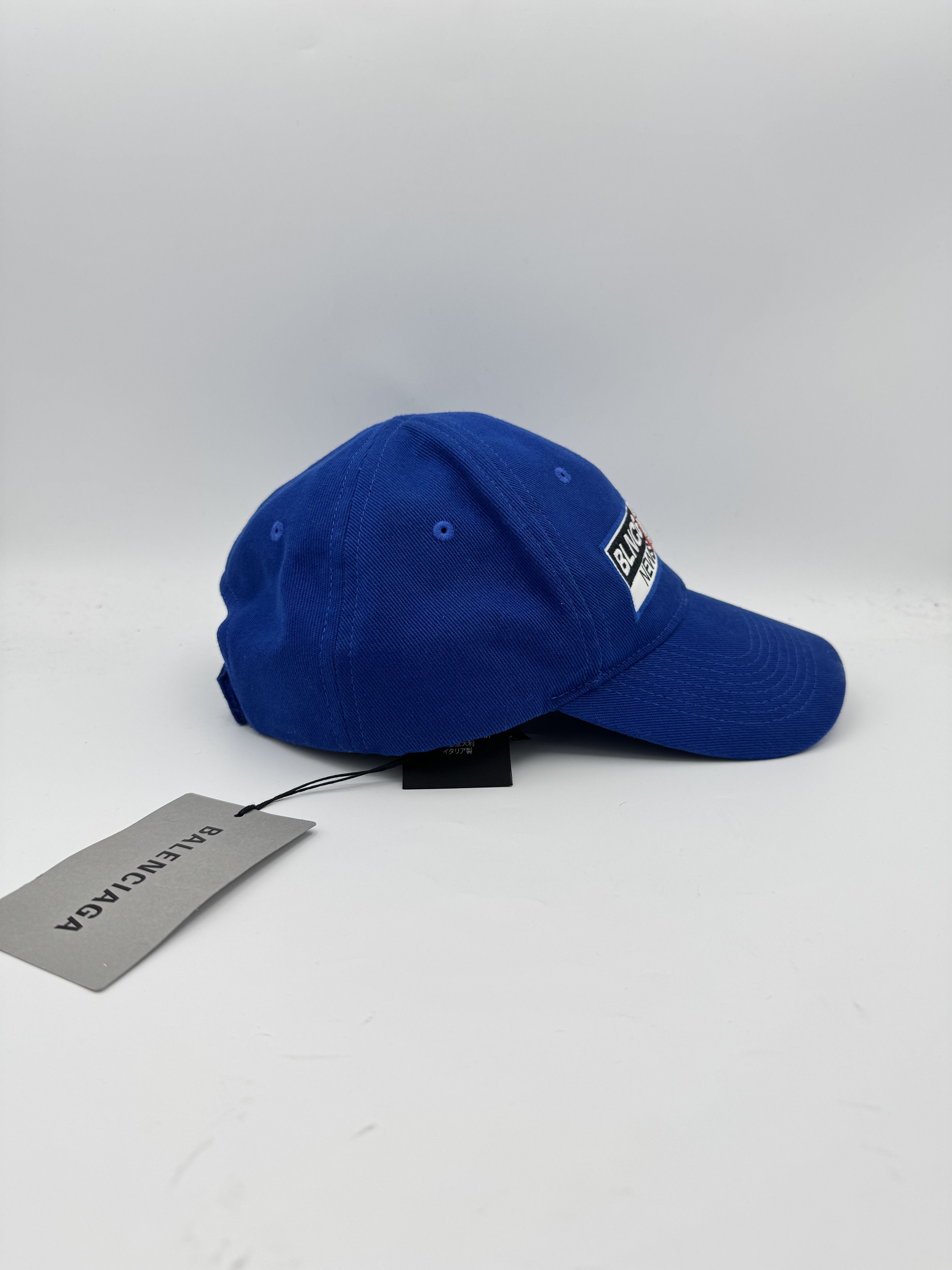 Balenciaga BLNCG 24/7 News Hat Blue | Grailed