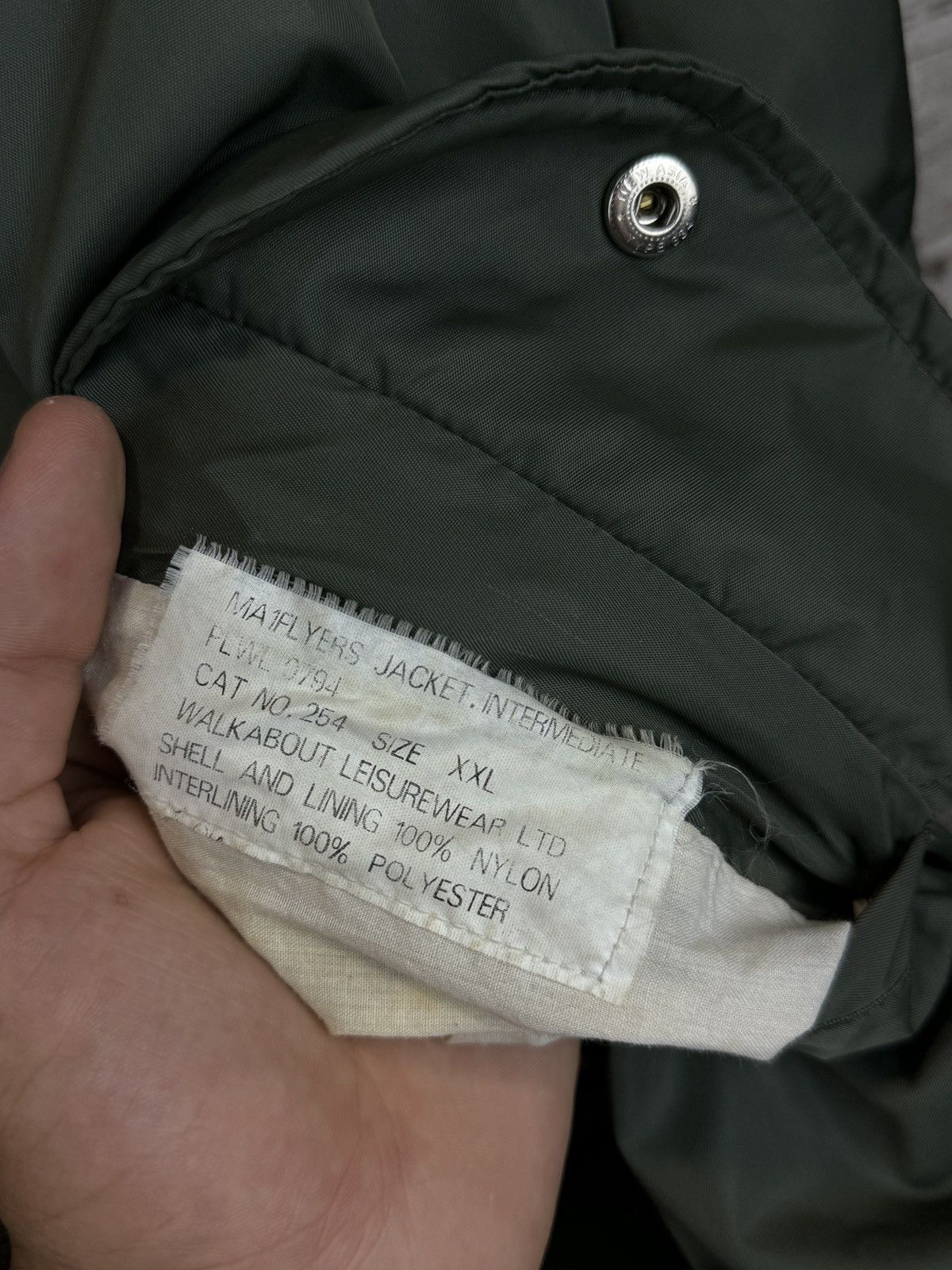 Other Mens Ma1 Flyer Vintage Nylon Bomber Jacket Boxy Fit Oversize Size US XXL / EU 58 / 5 - 17 Thumbnail