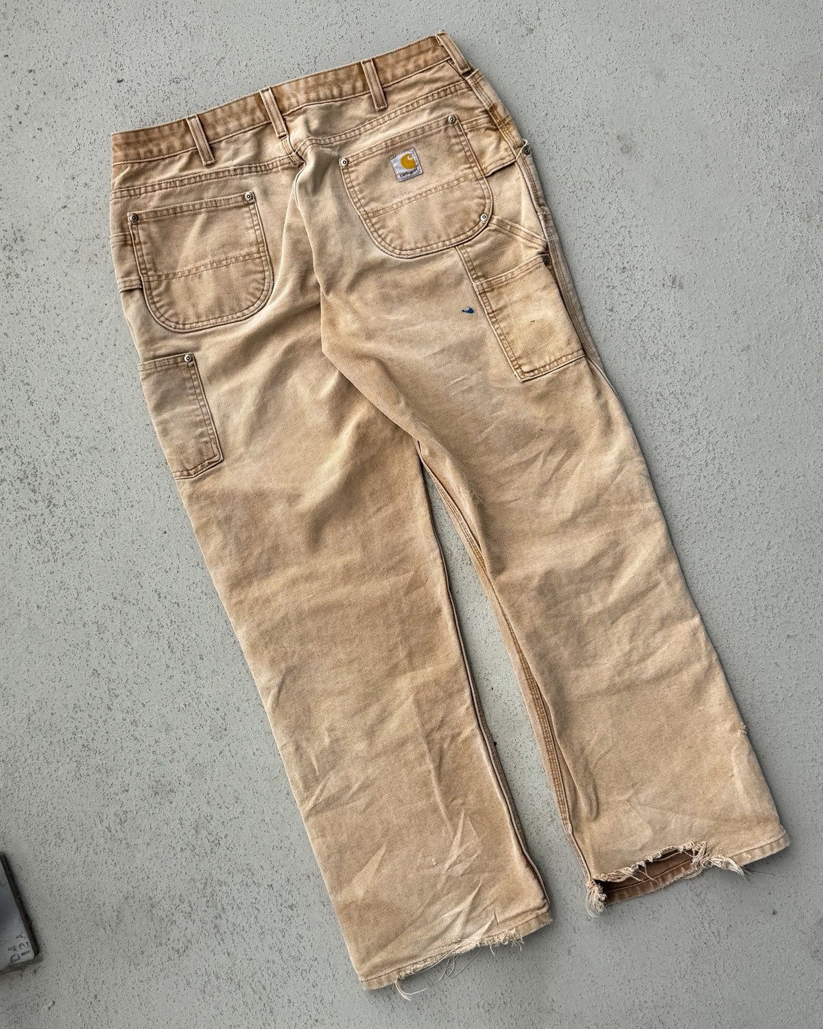 Carhartt Vintage Carhartt Double Knee Pants Beige Sun Fade 34x30 Size US 34 / EU 50 - 5 Thumbnail