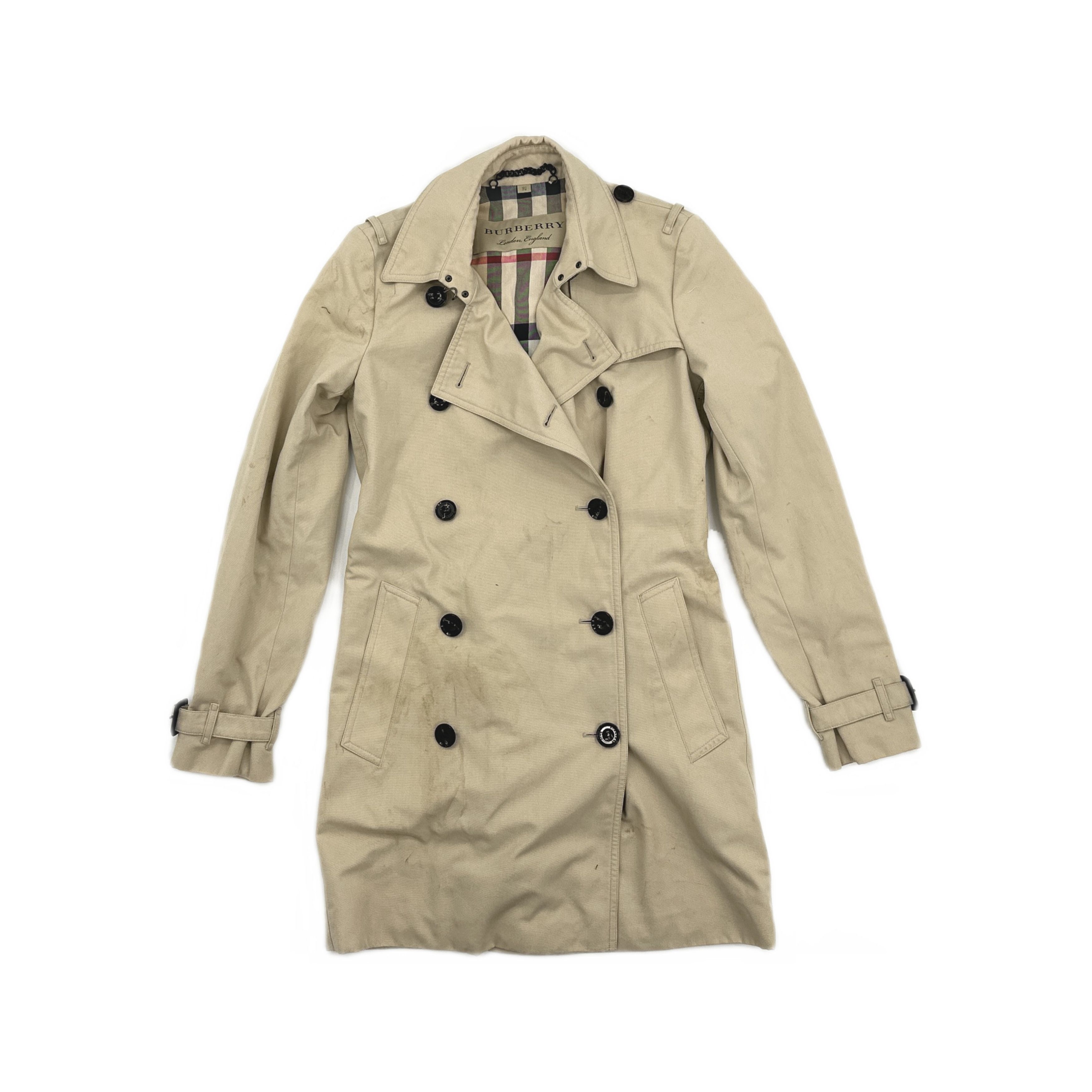 Burberry Burberry Cotton Trench Coat Beige Size IT 36 Size XS / US 0-2 / IT 36-38 - 1 Thumbnail