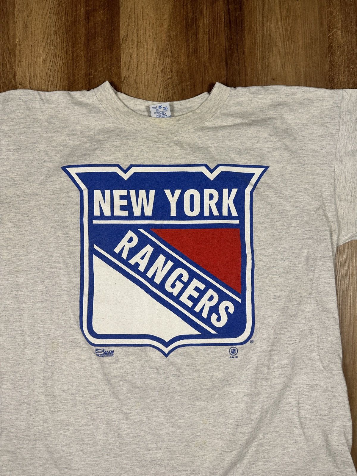 Vintage Vintage New York Rangers Big T-Shirt Gray Size XL Salem Tag Size US XL / EU 56 / 4 - 2 Thumbnail